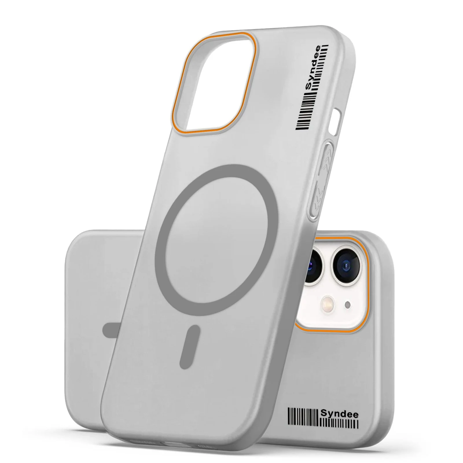 DL3 Mobilak Translucent Matte Case for iPhone 11, Compatible with MagSafe accessories, Shock-absorbing protection, Integrated ring holder - Gray