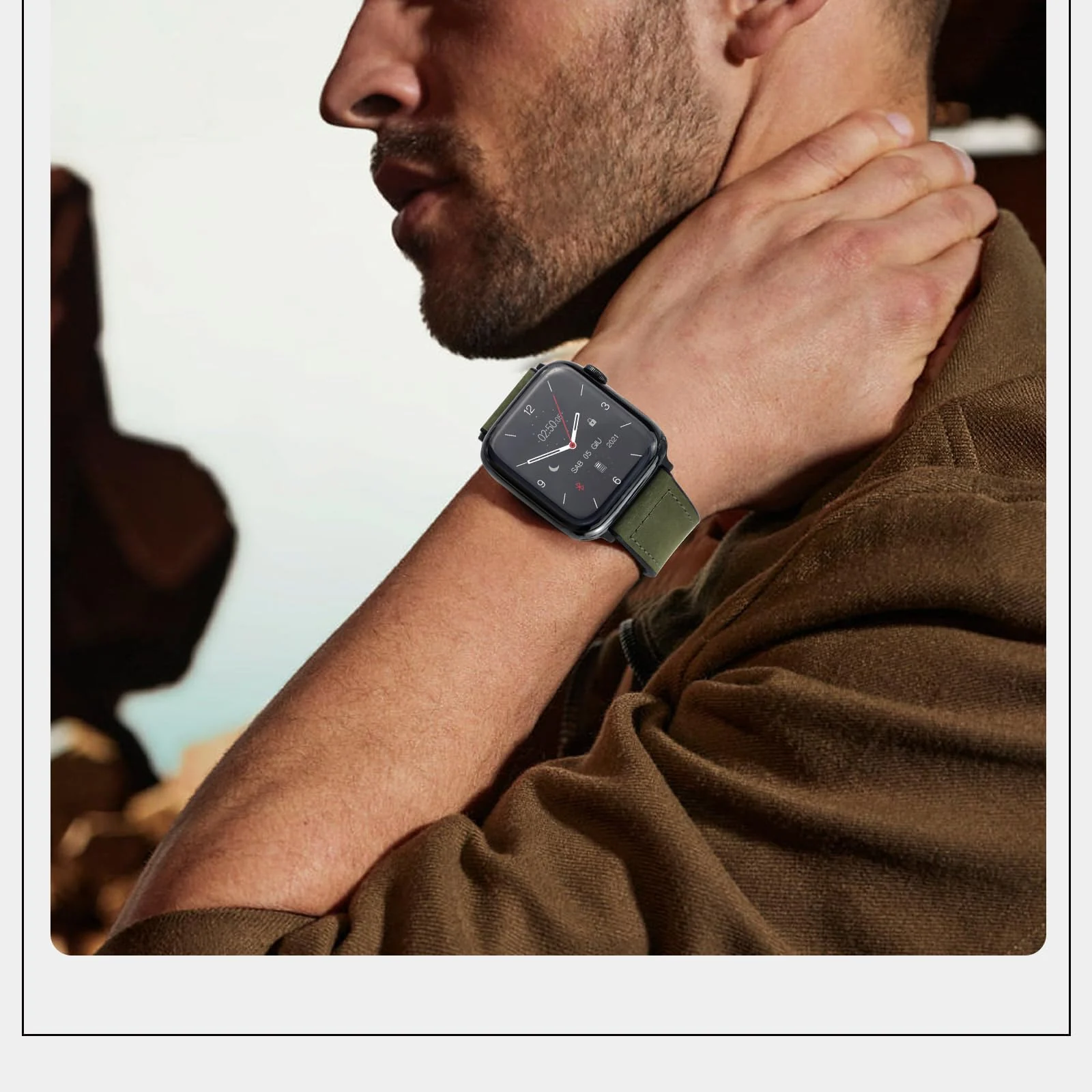 DL3 Mobilak Leather Bands Compatible with Apple Watch Band 49mm 45mm 44mm 42mm, Leather Magnetic Buckle Design Strap For iWatch Ultra Ultra 2 SE Series 9 8 7 6 5 4 3 2 1 Wristband For Men Women - Black