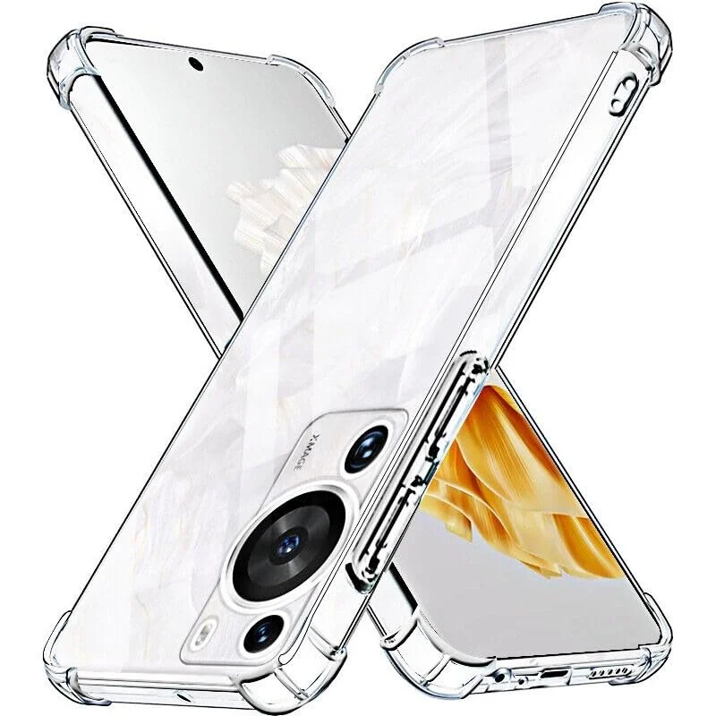 DL3 Mobilak Clear TPU Protective Case for Huawei P60 Pro / Huawei P60 with Camera Protection and Shockproof Design - Clear
