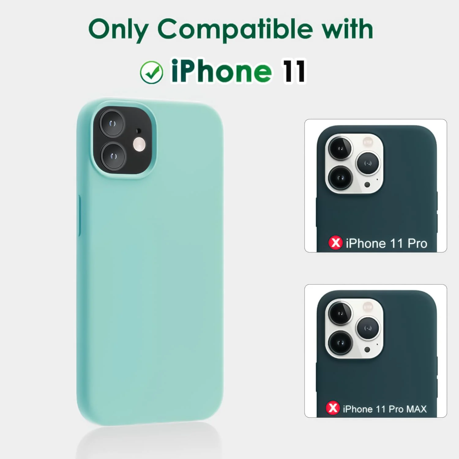 DL3 Mobilak Liquid Silicone Protective Case for iPhone 11 (6.1 Inch) with Camera Protection and Microfiber Lining - Sea Blue