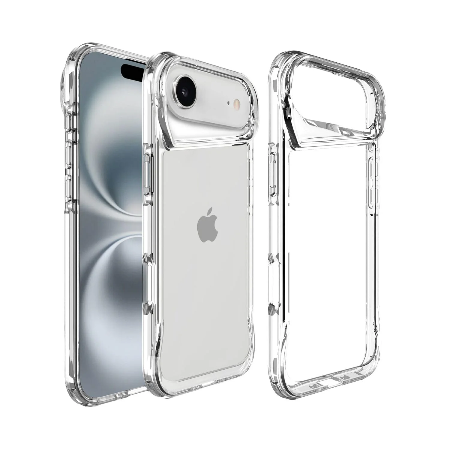 DL3 Mobilak Clear PC and TPU Protective Case for iPhone Air with Camera Protection and Military-Grade Protection - Clear