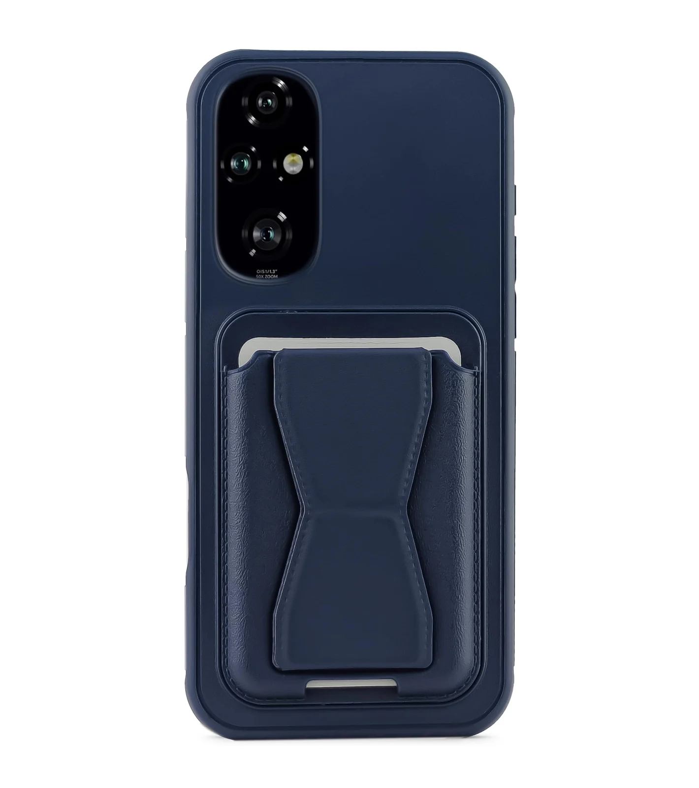DL3 Mobilak Leather Wallet Case with Card Slot for Honor 200 Pro 5G with Camera Protection and Shockproof Design - Blue