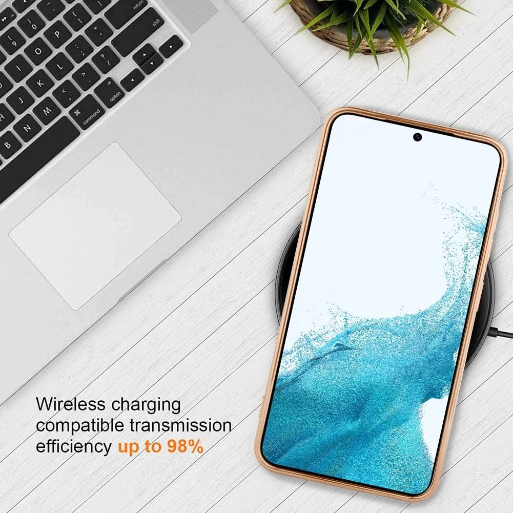 DL3 Mobilak Clear MagSafe-Compatible Magnetic Case for Huawei Mate 30 Pro with Camera Protection and Shockproof Design - Gold