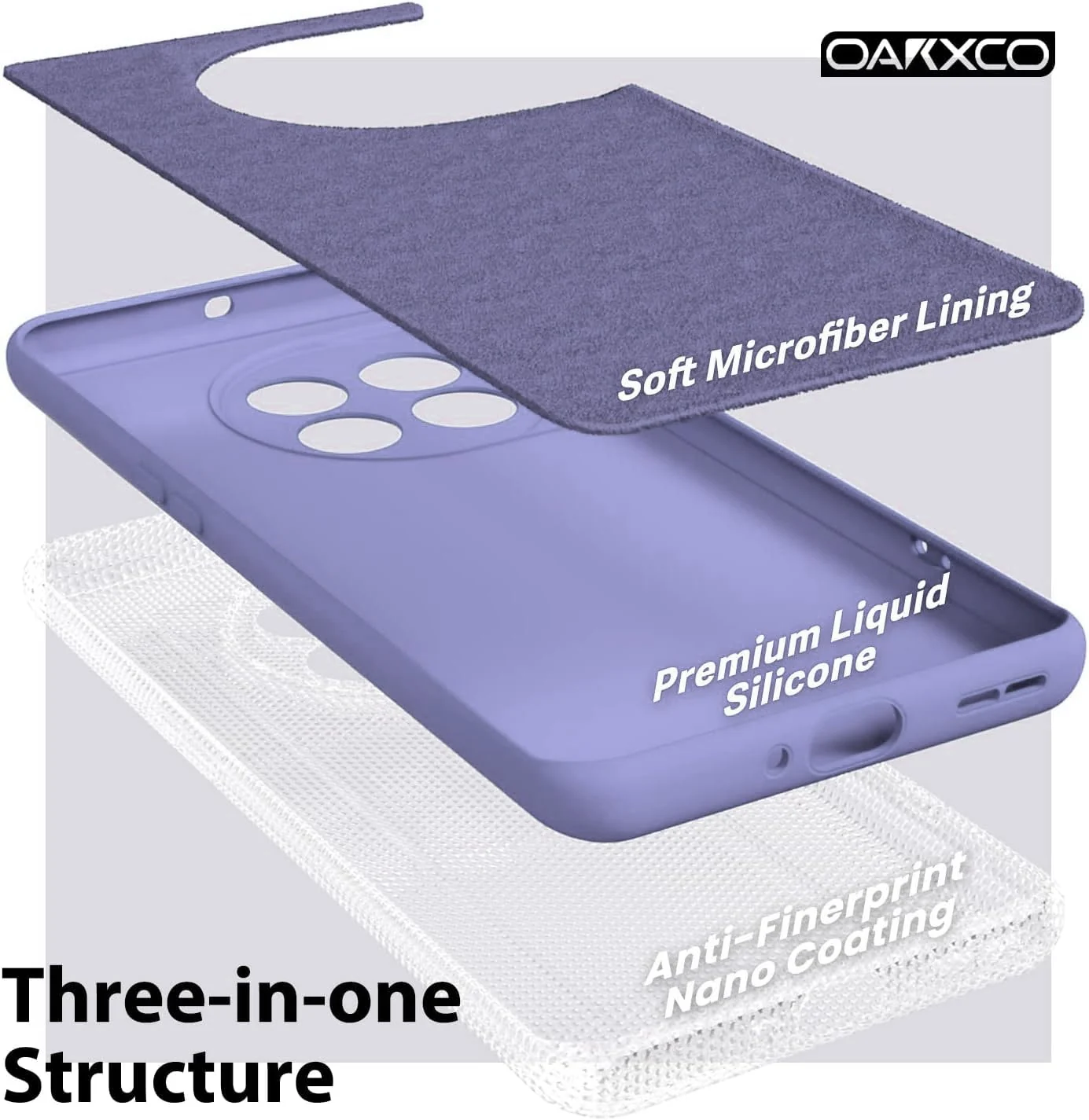 DL3 Mobilak OnePlus 11 Case, Soft Flexible Silicone Gel Rubber Bumper Cover, Full Body Shockproof Protective Phone Case - Lavender