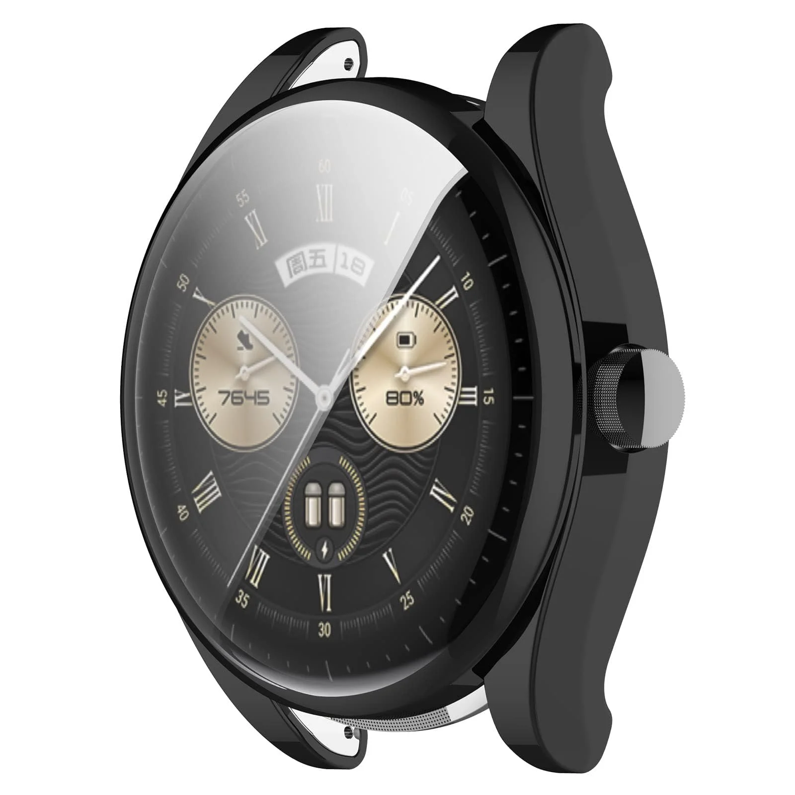 DL3 Mobilak Case Compatible for Huawei Watch Buds Screen Protector, Soft TPU Silicone Bumper Case Shockproof Scratch Resistant Full Coverage Shell Protective Case Cover for Huawei Watch Buds - Black