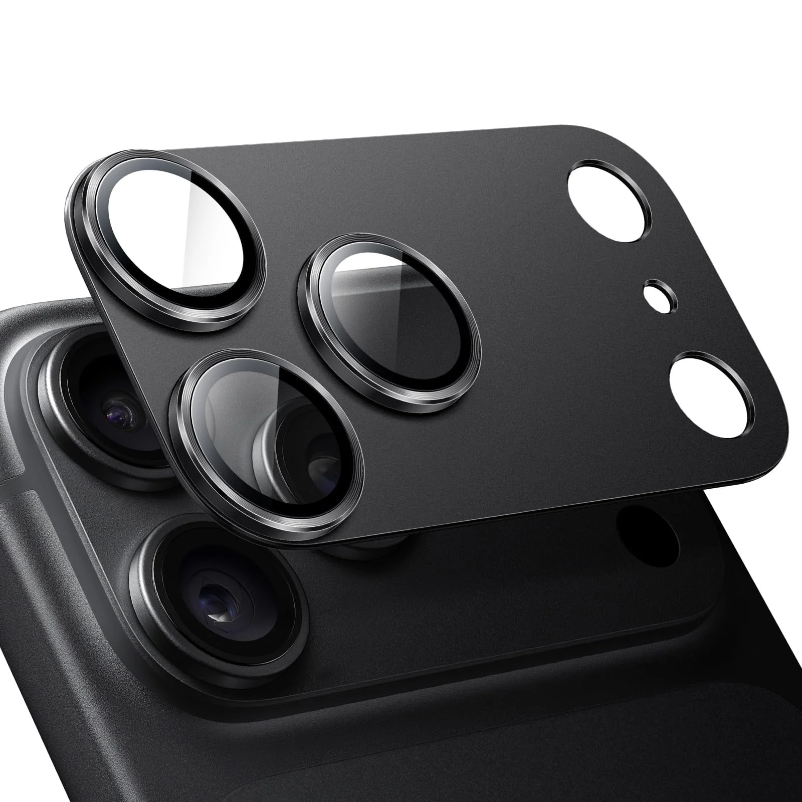 DL3 MOBILAK Full Camera Lens Protector for Apple iPhone 18 Pro Max - Black