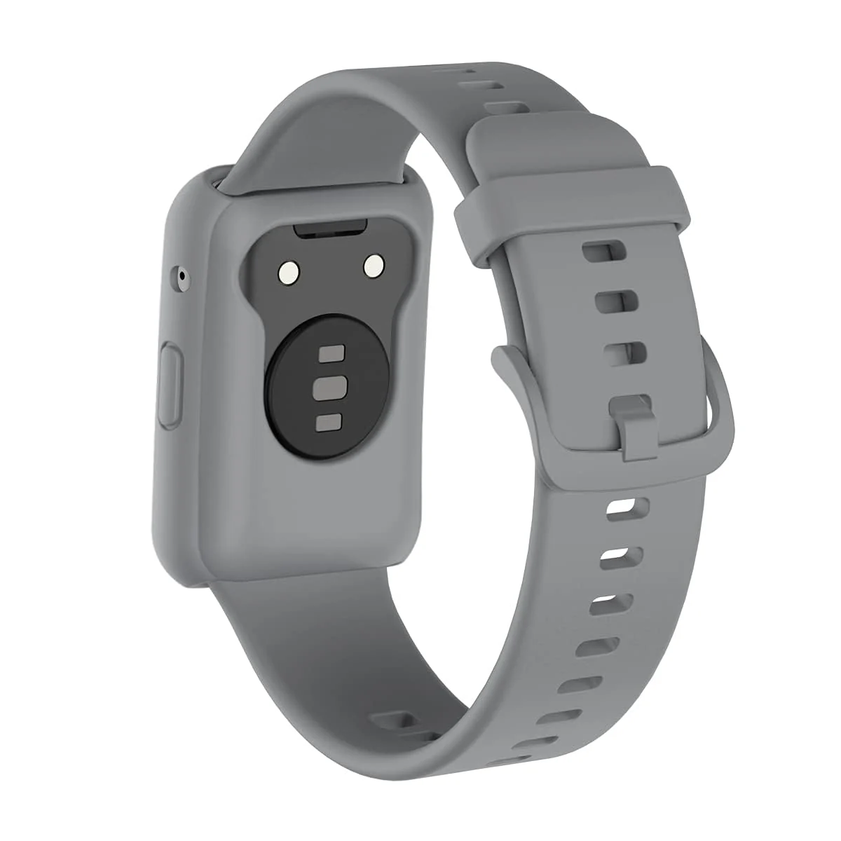 DL3 MOBILAK Bands Replacement and case for Huawei Watch Fit, Band for Women Men,Silicone Quick Release Soft Rubber Replacement Watch Band - Grey