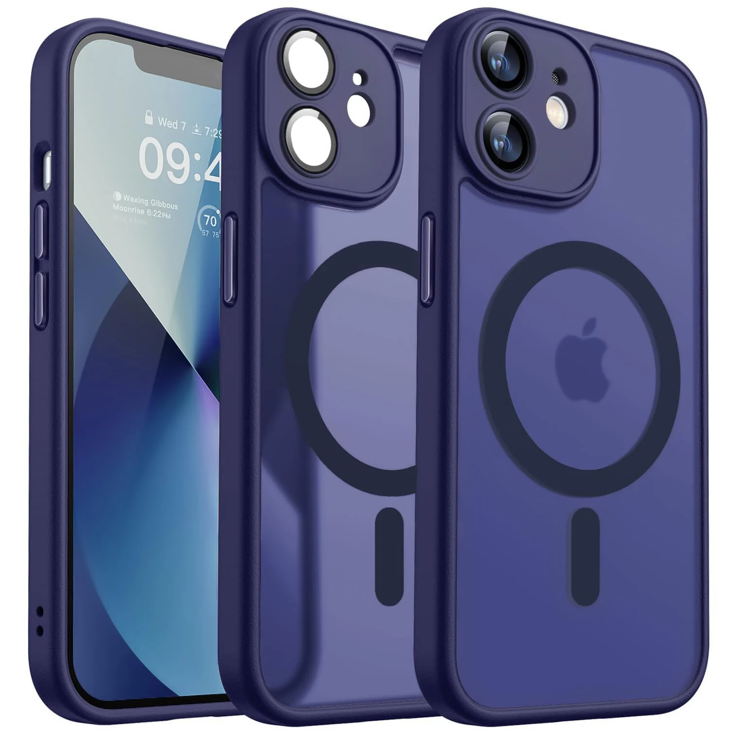 DL3 Mobilak Translucent Matte Case for iPhone 11, Compatible with MagSafe accessories, Supports wireless charging, Camera protection - Blue
