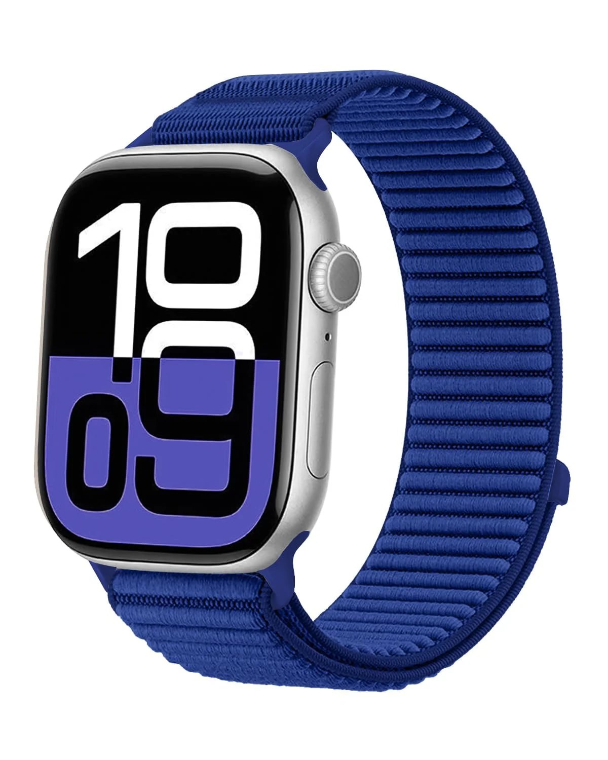 DL3 Mobilak Nylon Loop Sport Band Compatible with Apple Watch Band 49mm 46mm 45mm 44mm 42mm Men Women, Stretchy Strap Elastic Fabric Wristband for iWatch Series 11 10 9 8 7 6 5 4 SE3 SE2 SE Ultra 3 2 1 - Klein Blue