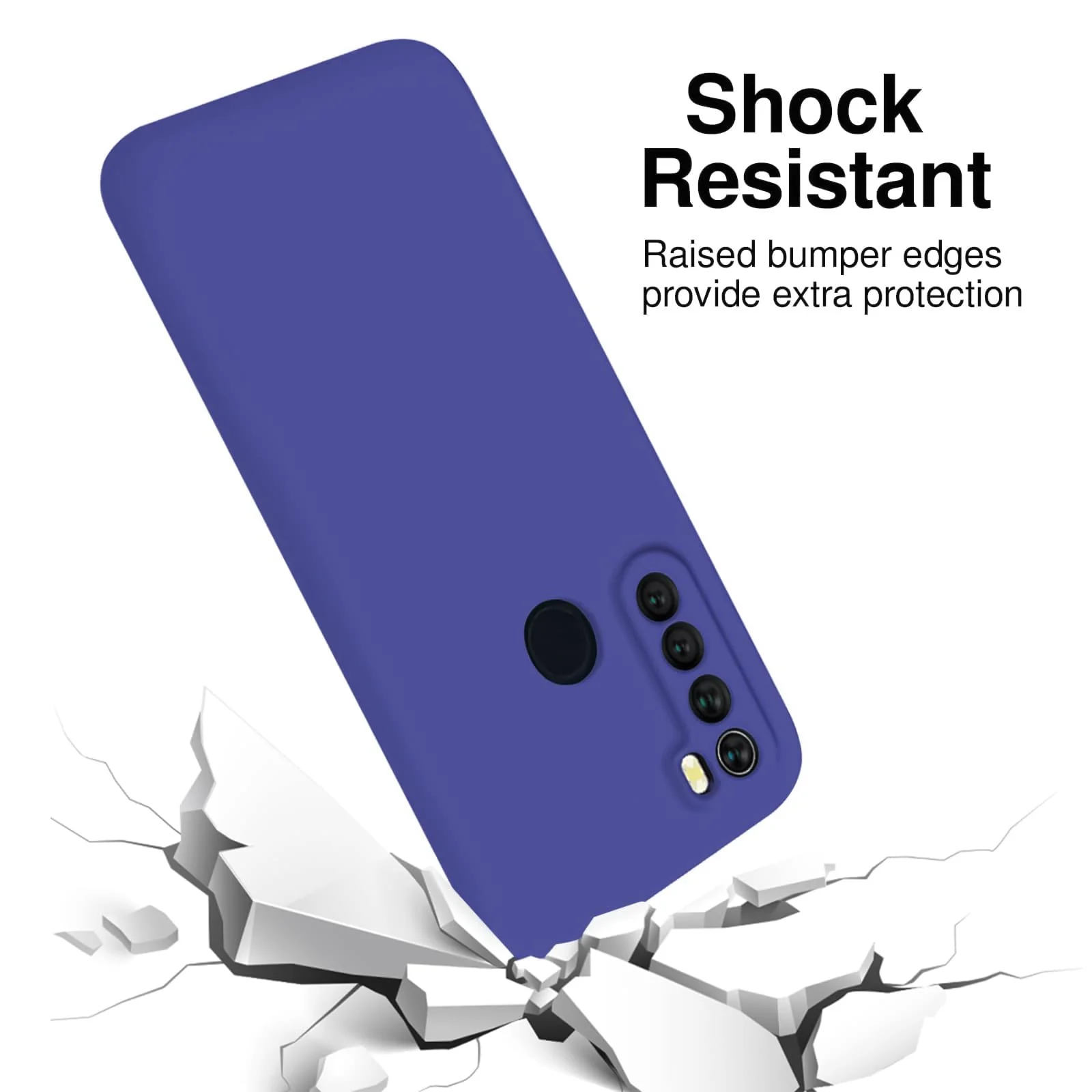 DL3 Mobilak Soft Silicone Protective Case for Xiaomi Redmi Note 8 with Microfiber Lining and Shockproof Design - Light Blue