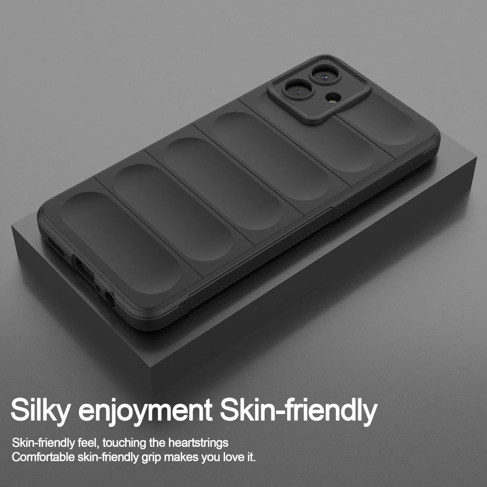 DL3 Mobilak Soft Silicone Protective Case for Samsung Galaxy A07 with Camera Protection and Shockproof Design - Black