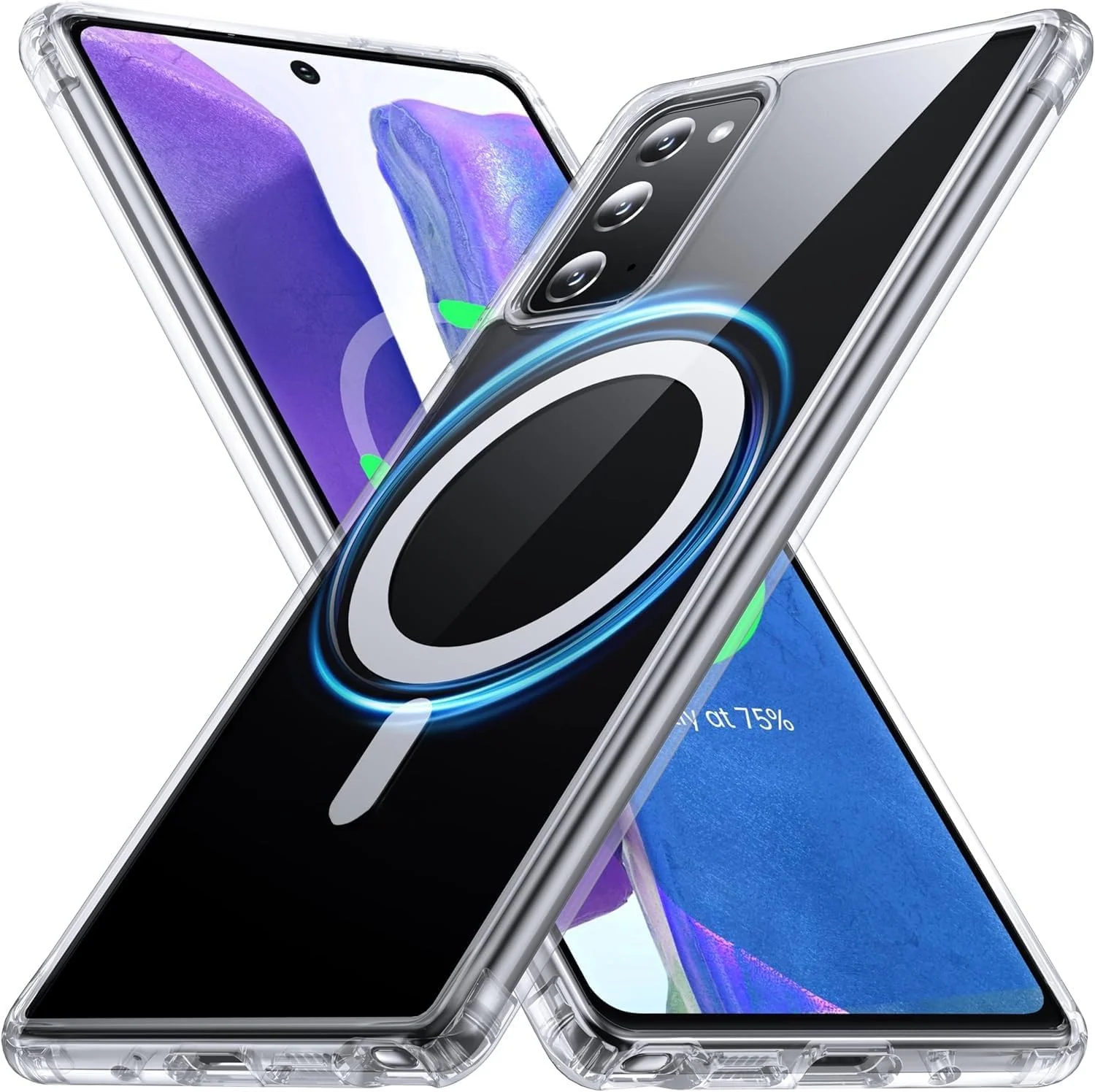DL3 Mobilak for Samsung Galaxy Note 20 Case [Compatible with MagSafe] [Strong Magnet] [Non-Yellowing] Magnetic Slim Thin Bumper Phone Cover, Lightweight, and Durable - Clear