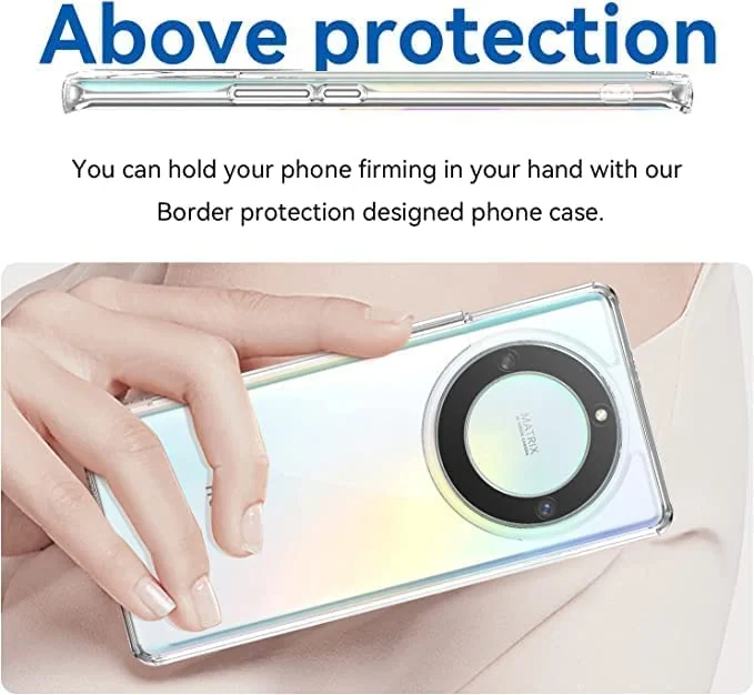 DL3 Mobilak Case Compatible with Honor X9a Case Crystal Soft TPU Gel Case Flexible Silicone Anti-Scratch Camera Protection TPU Cover - Clear