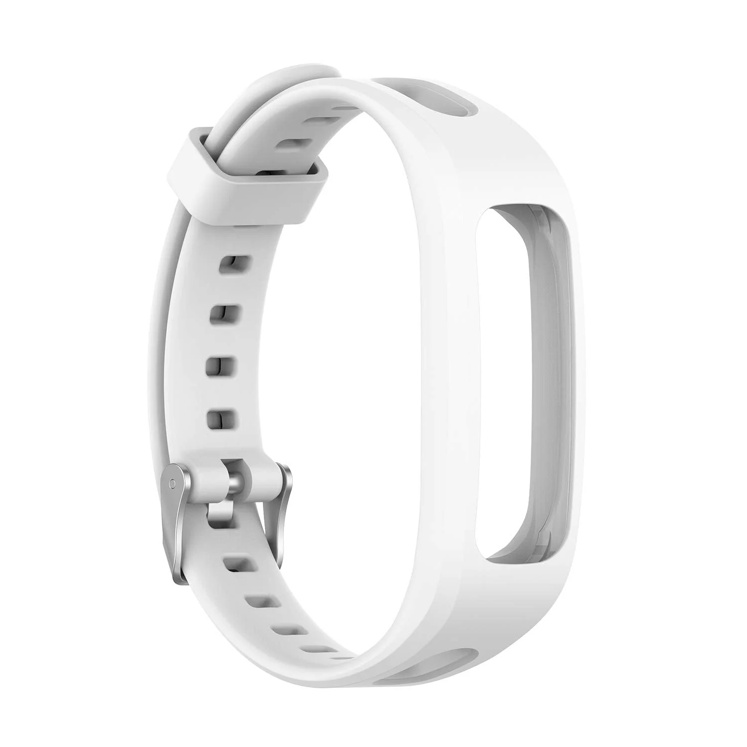DL3 MOBILAK Silicone Watch Band Strap Compatible Compatible with Huawei Honor Band 4 Running Version/Compatible with Huawei Band 3e/Band 4e Smart Watch Bracelet Replacement - White