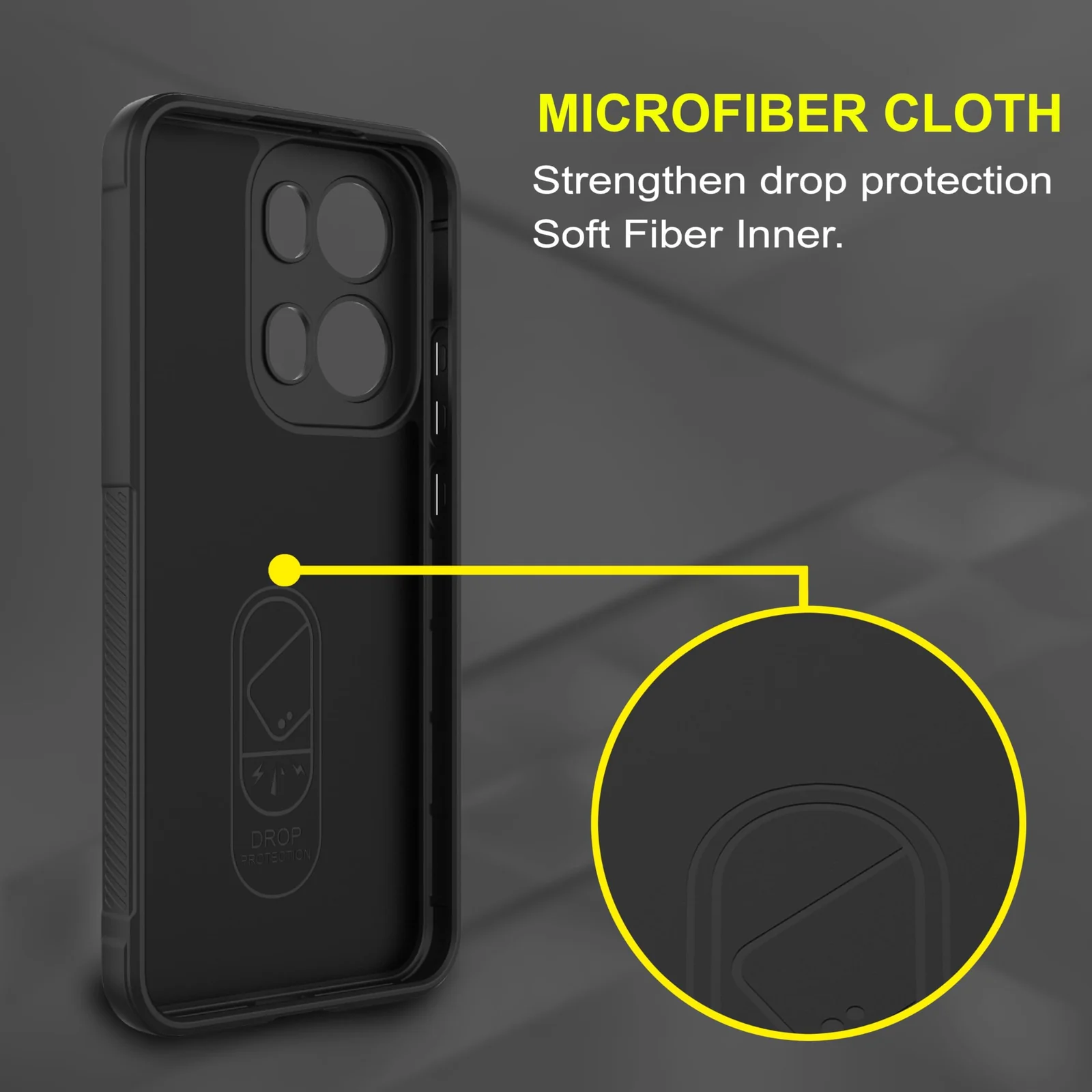DL3 Mobilak Flexible Silicone and TPU Protective Case with Camera Protection for OPPO Reno 13 Pro 5G - Black