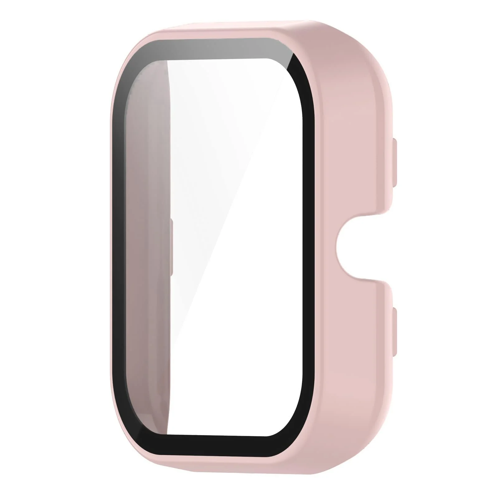 DL3 MOBILAK Full-Coverage Watch Case with Tempered Glass for Amazfit Bip 3 / Bip 3 Pro, Pink