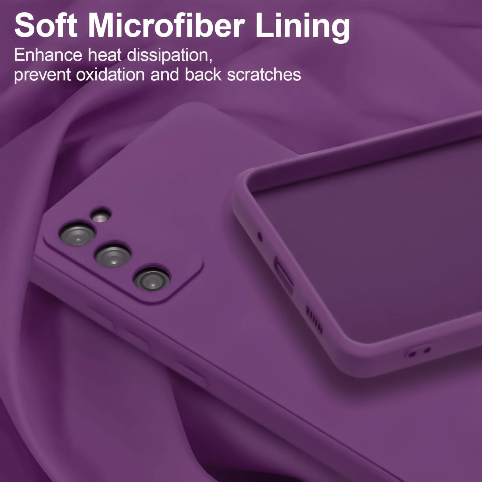 DL3 Mobilak Liquid Silicone Case for Samsung Galaxy S20 FE, Not compatible with MagSafe, Supports wireless charging, Camera protection - Violet
