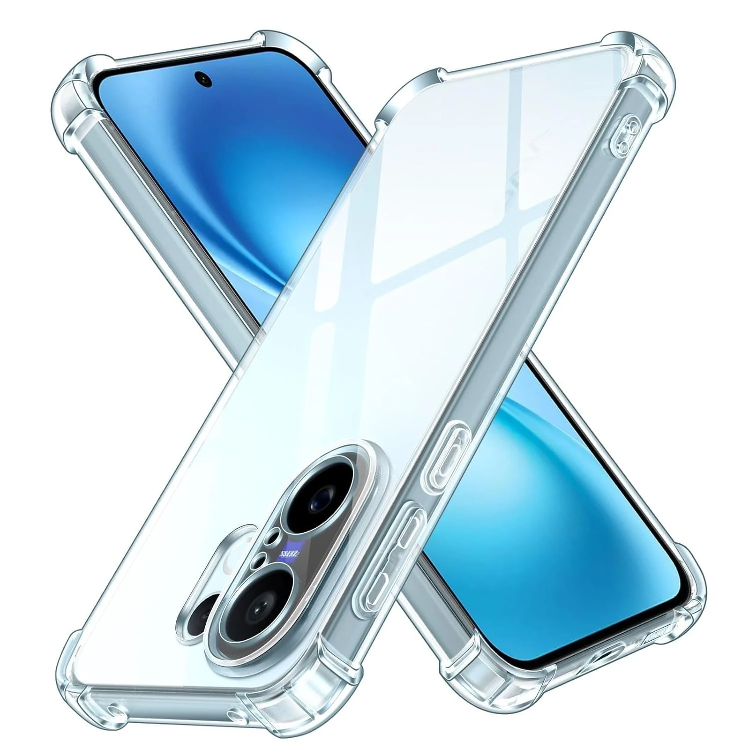 DL3 Mobilak Case for vivo V60 5G with Shockproof Protective Corners, Military Standard, Shockproof, Scratch-Resistant, Protective Mobile Phone Case - Clear