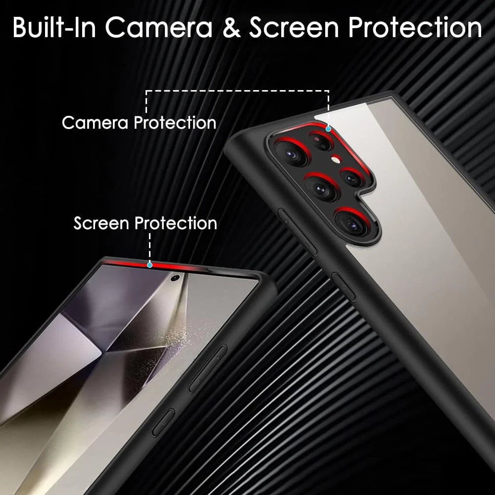 "DL3 Mobilak Silicone Protective Case for Samsung Galaxy S23 Ultra (6.8""), Camera protection, Shock-absorbing protection, Scratch-resistant surface - Black"