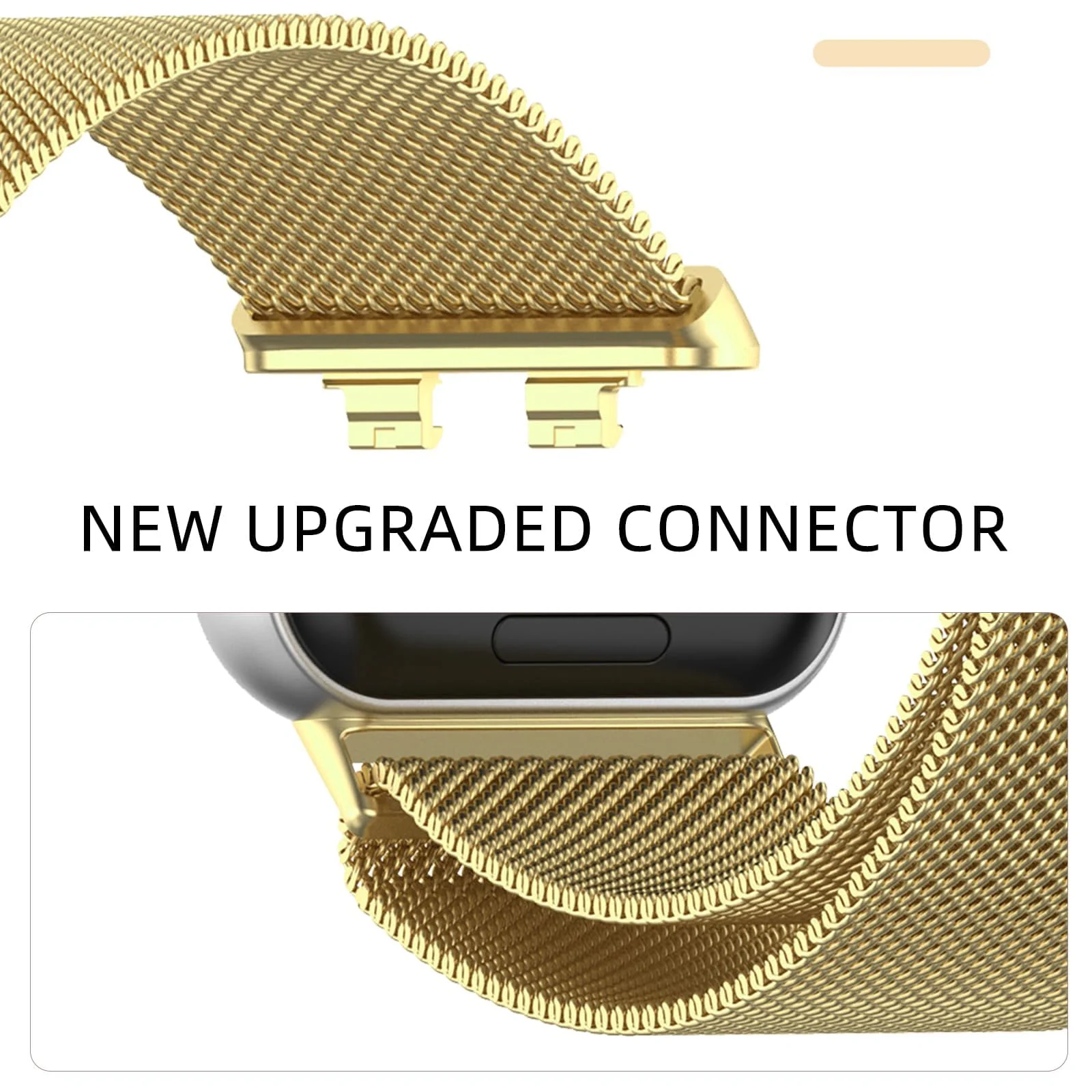 MOBIGON Magnetic Stainless Steel Watch Strap for Huawei Band 11 / 11 Pro, Gold