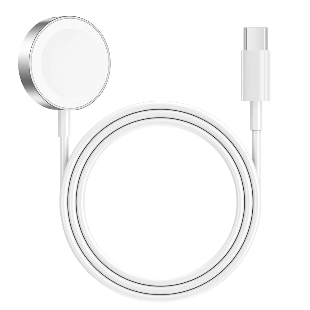 𝟐𝟎𝟐𝟓 𝐔𝐩𝐠𝐫𝐚𝐝𝐞𝐝 for Apple Watch Charger Magnetic Fast Charging Cable [Portable] Magnetic Wireless Charging Compatible with iWatch Series Ultra/10/9/8/7/6/SE/5/4/3/2- [1M] - White