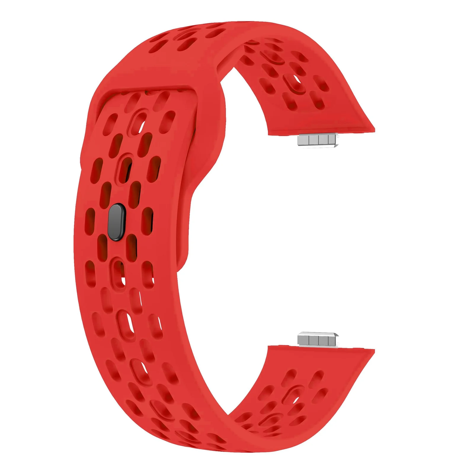 DL3 Mobilak Silicone Mesh Breathable Straps for Huawei Watch Fit 4 Pro Strap. Wristband Bands Bracelet Sports Bracelet Quick Release Adjustable Armband for Huawei Watch Fit 4/Fit 3 - Red