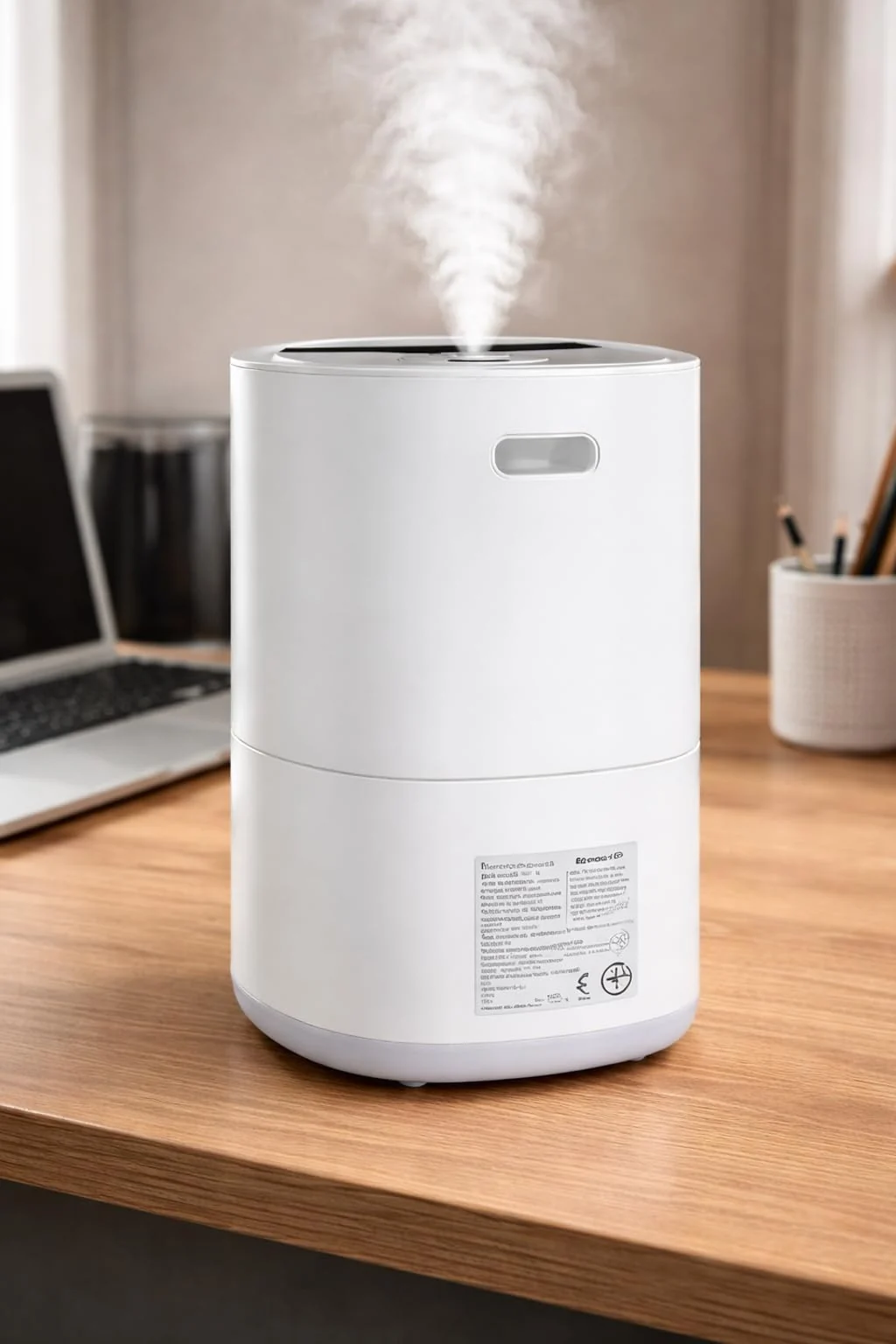 Mobigon Ultrasonic Humidifier Against Dry Heating Air 4L, Room Humidifiers for Bedroom, Children's Room and Plants, Air Humidifier, Ultra Quiet Aroma Diffuser - White