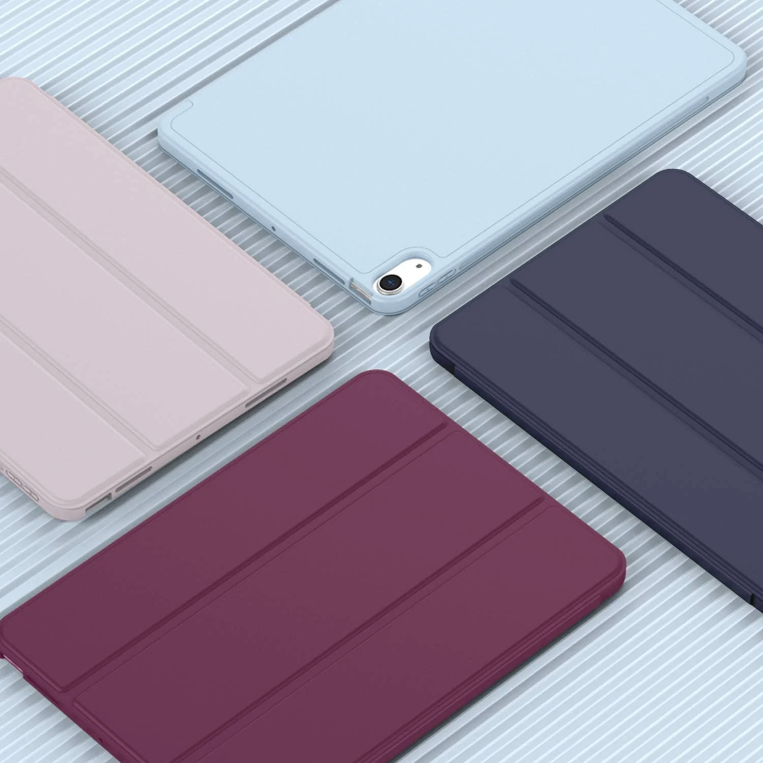 DL3 Mobilak Xiaomi Pad 6/Pad 6 Pro Case with Pen Holder 11.0 inch 2023, Soft TPU Back Trifold Stand Protective Smart Cover Flip for Xiaomi Pad 6/Pad 6 Pro, Auto Wake&Sleep - Wine Red