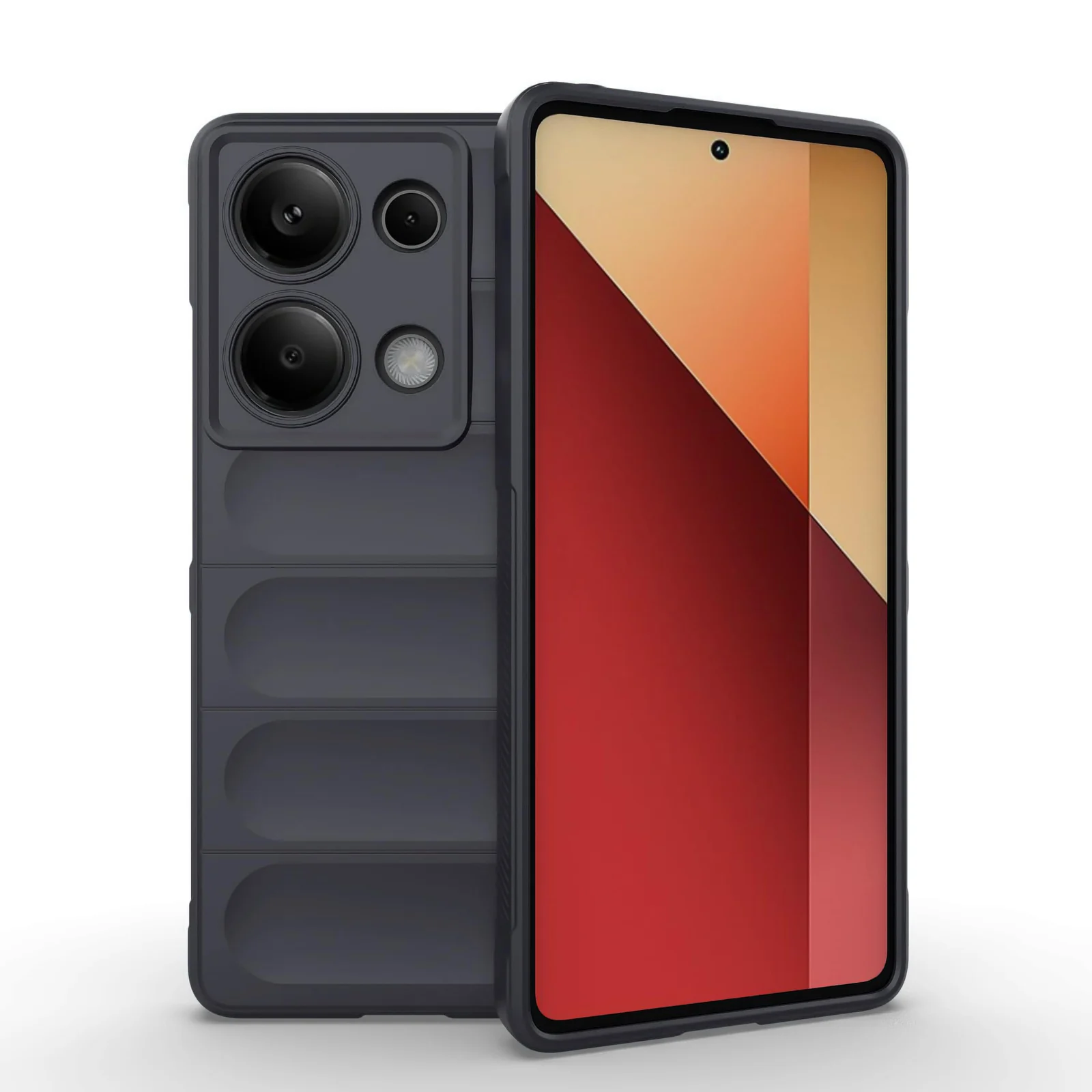 DL3 Mobilak Rugged Protective Case for Xiaomi Redmi Note 13 Pro 4G / Poco M6 Pro 4G, Camera protection, Shock-absorbing protection, Non-slip grip - Dark Gray