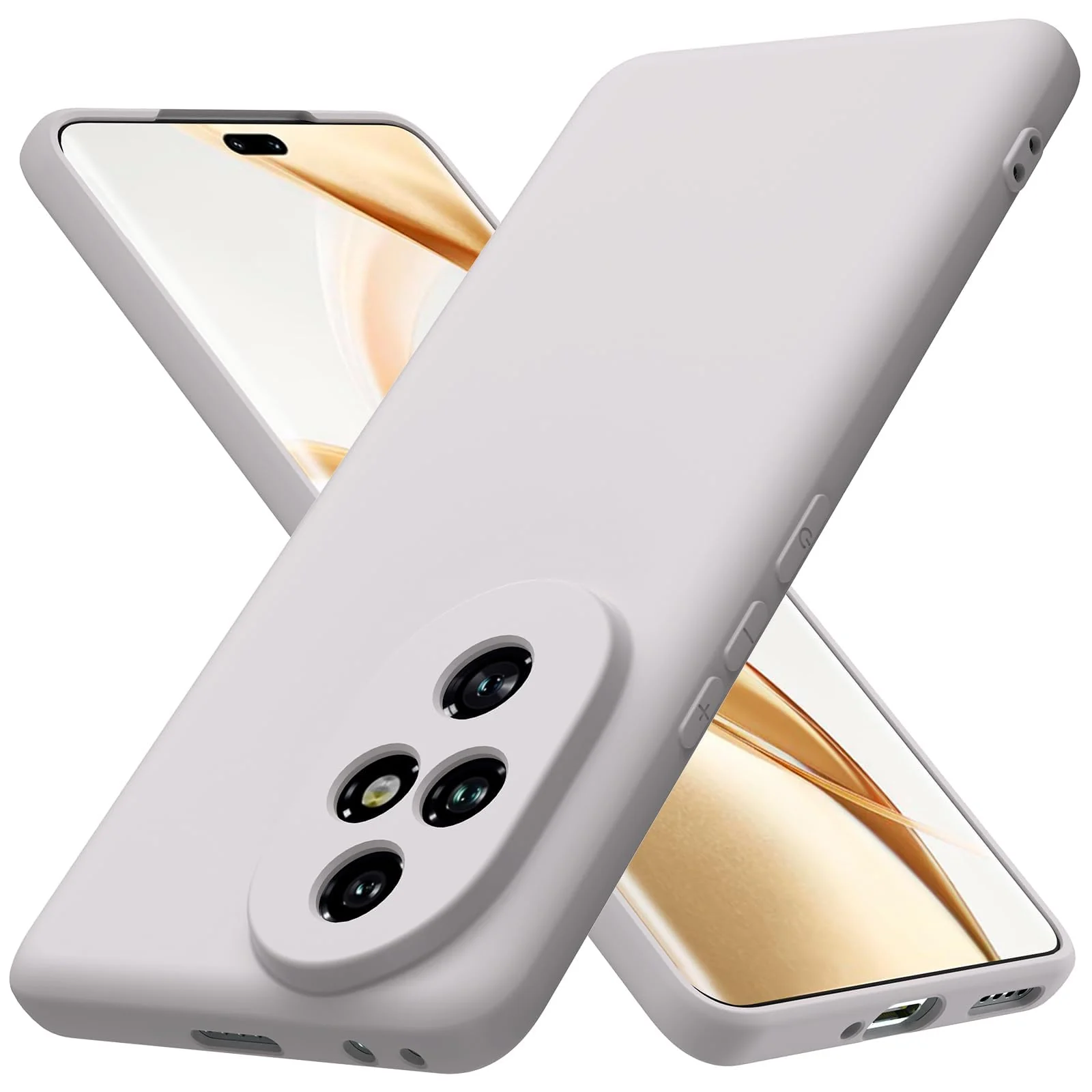 DL3 Mobilak Liquid Silicone Case for Honor 200 5G, Not compatible with MagSafe, Supports wireless charging, Camera protection - Gray