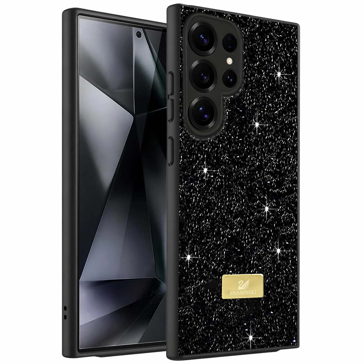 DL3 Mobilak Glitter Protective Case with Camera Protection for Samsung Galaxy S24 Ultra - Black 2