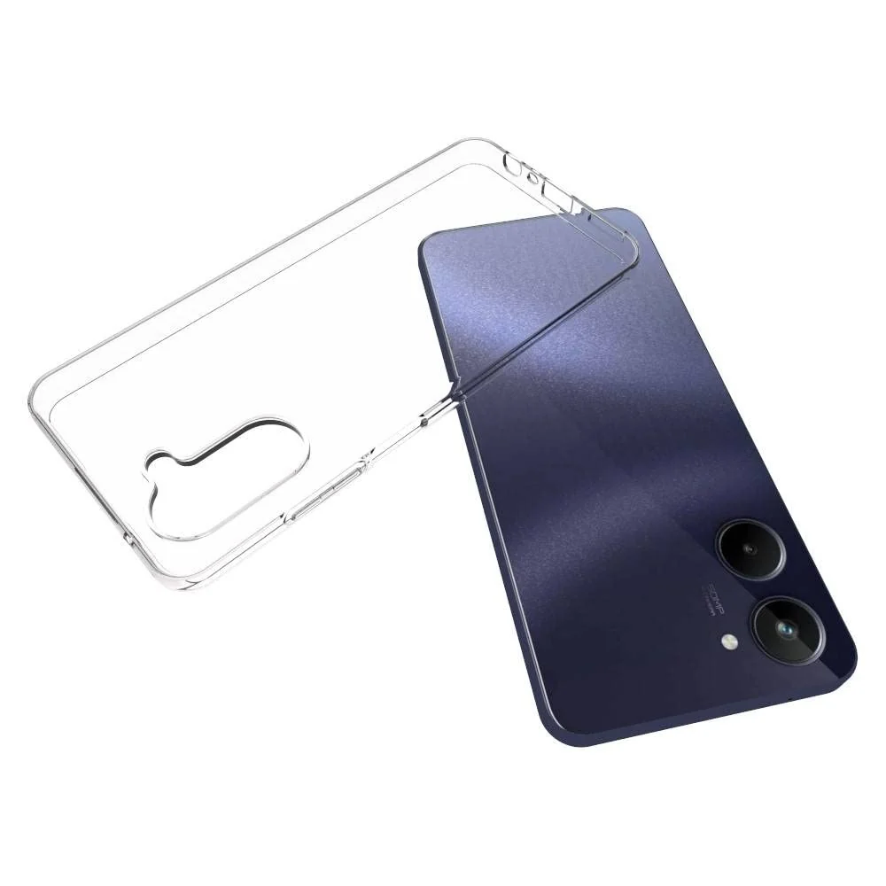 DL3 Mobilak Case Compatible with OPPO realme C33 4G / C33 2023 Case Crystal Soft TPU Gel Case Flexible Silicone Anti-Scratch Camera Protection TPU Cover - Clear