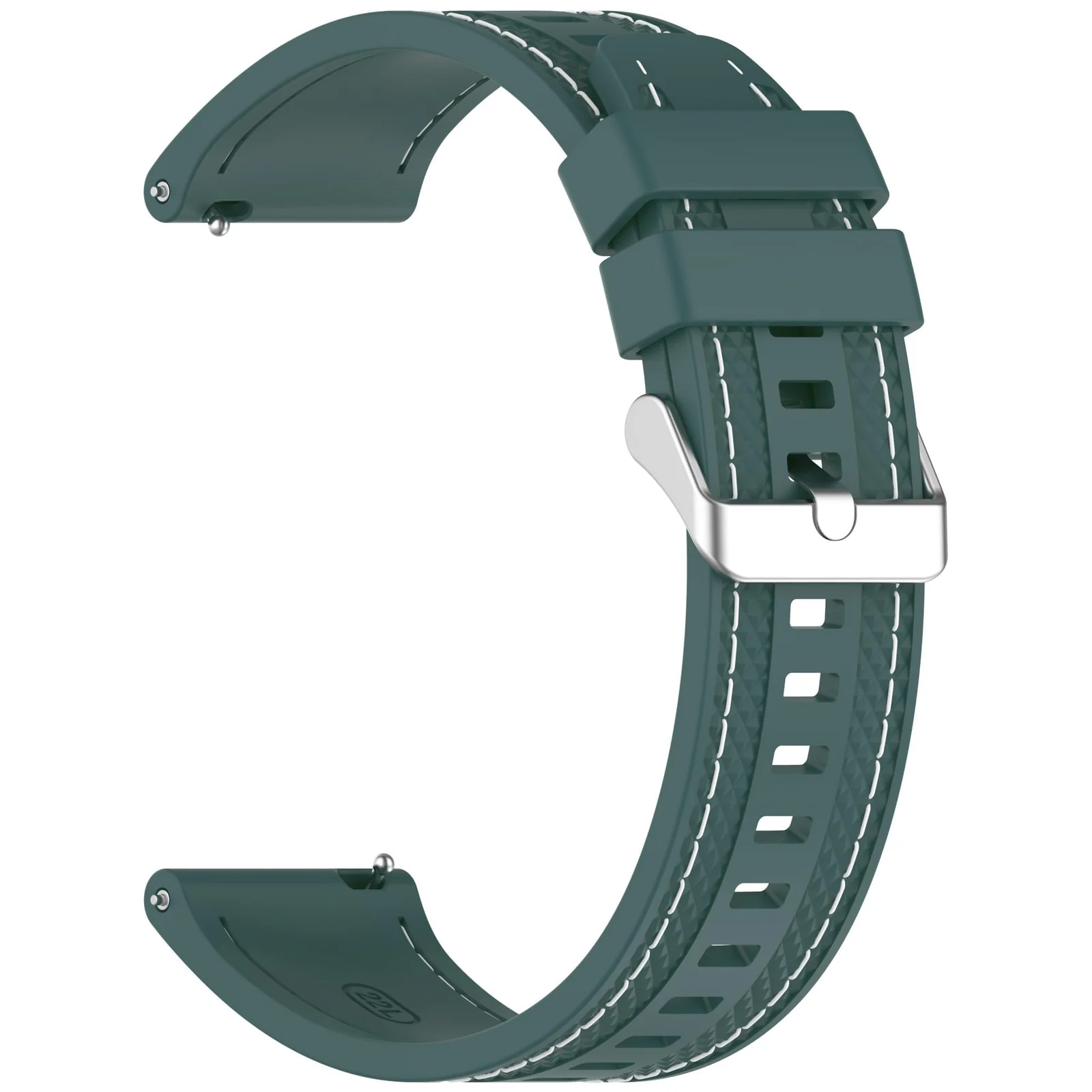 DL3 Mobilak 22mm Rubber Strap Compatible with Huawei Watch GT 6 46mm/GT 6 Pro/GT5 46mm/GT 5 Pro/GT4 46mm/GT 3 Pro, Soft Durable Bracelet Nylon Silicone Replacement Band for Huawei Watch 4 Pro/Watch 3 - Pine Green
