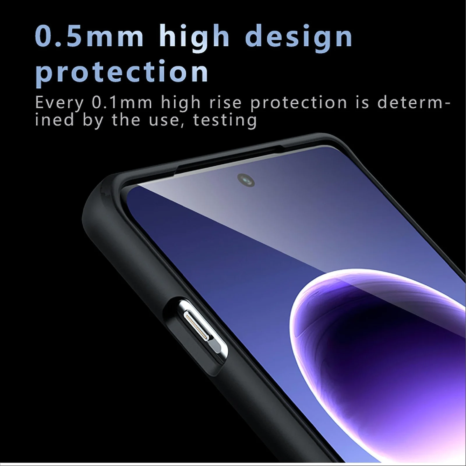 DL3 Mobilak Clear PC and TPU Protective Case for OPPO Find X7 5G with Camera Protection and Military-Grade Protection - Black