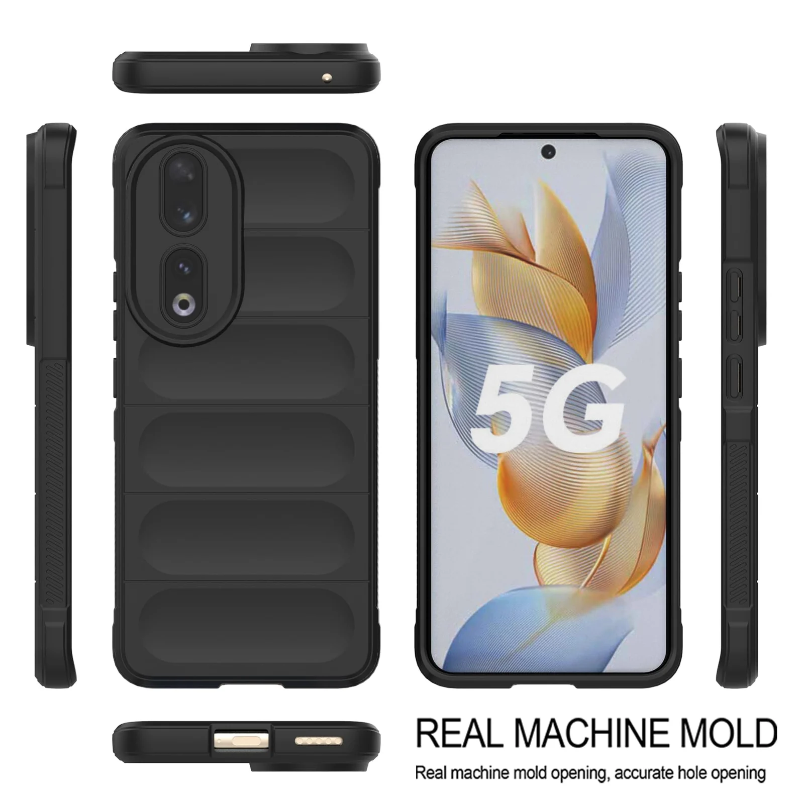 DL3 Mobilak Rugged Protective Case for Honor 90 5G, Camera protection, Shock-absorbing protection, Non-slip grip - Black