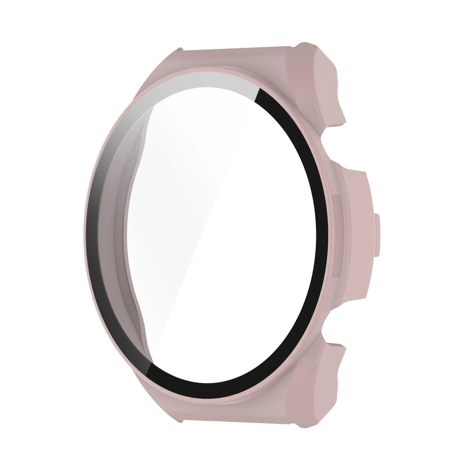 DL3 Mobilak Case with Screen Protector for Xiaomi Watch S1, Bumper Full Coverage Hard PC Overall Protective Cover, Built-in Tempered Glass Film High Sensitivity For Xiaomi Watch S1 - Pink