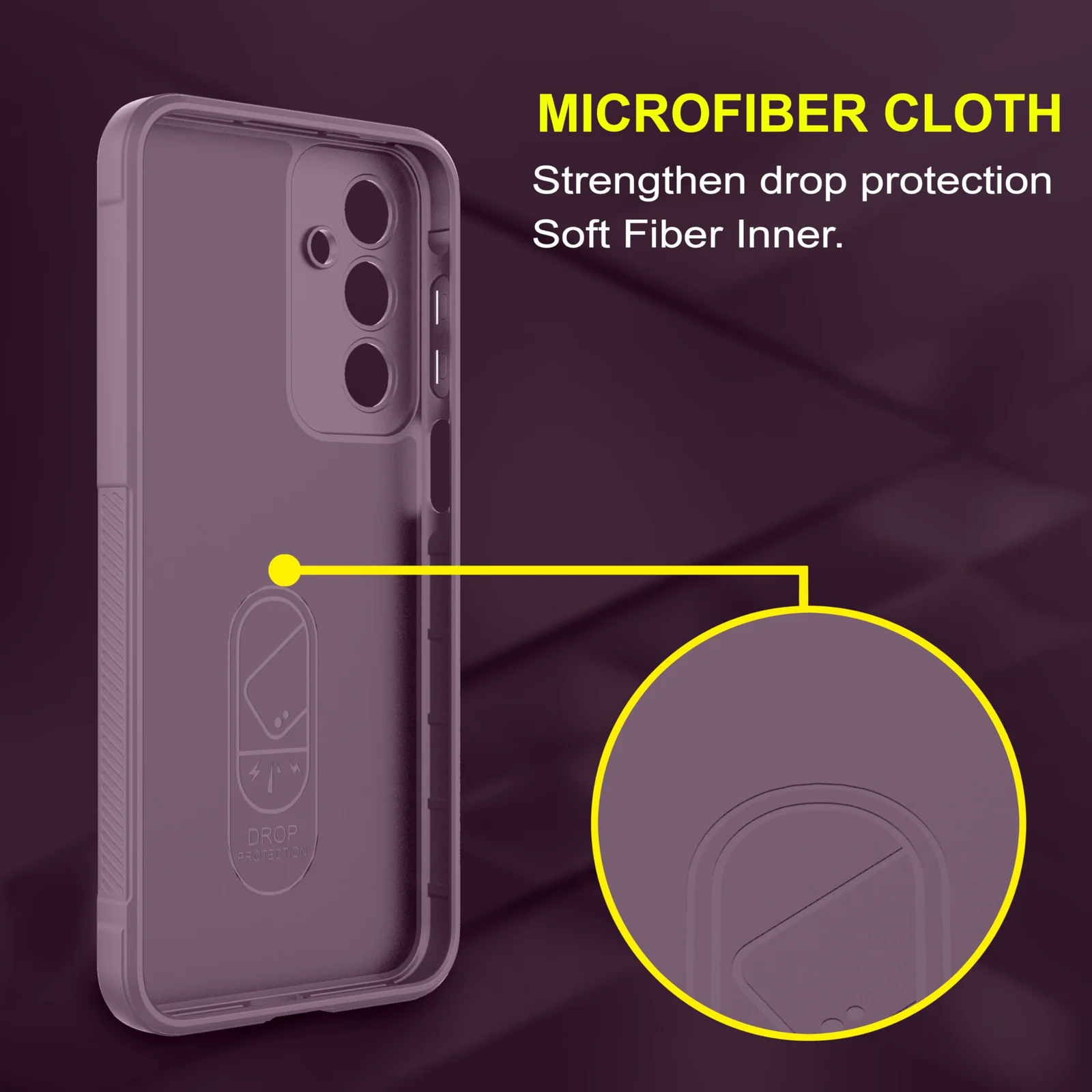 DL3 Mobilak Silicone Case for Samsung Galaxy A25 Heavy Duty Protective [Slim Fit] Shockproof Soft Flexible Protective Design Shock-Absorption TPU Cover With Camera Protection - Purple