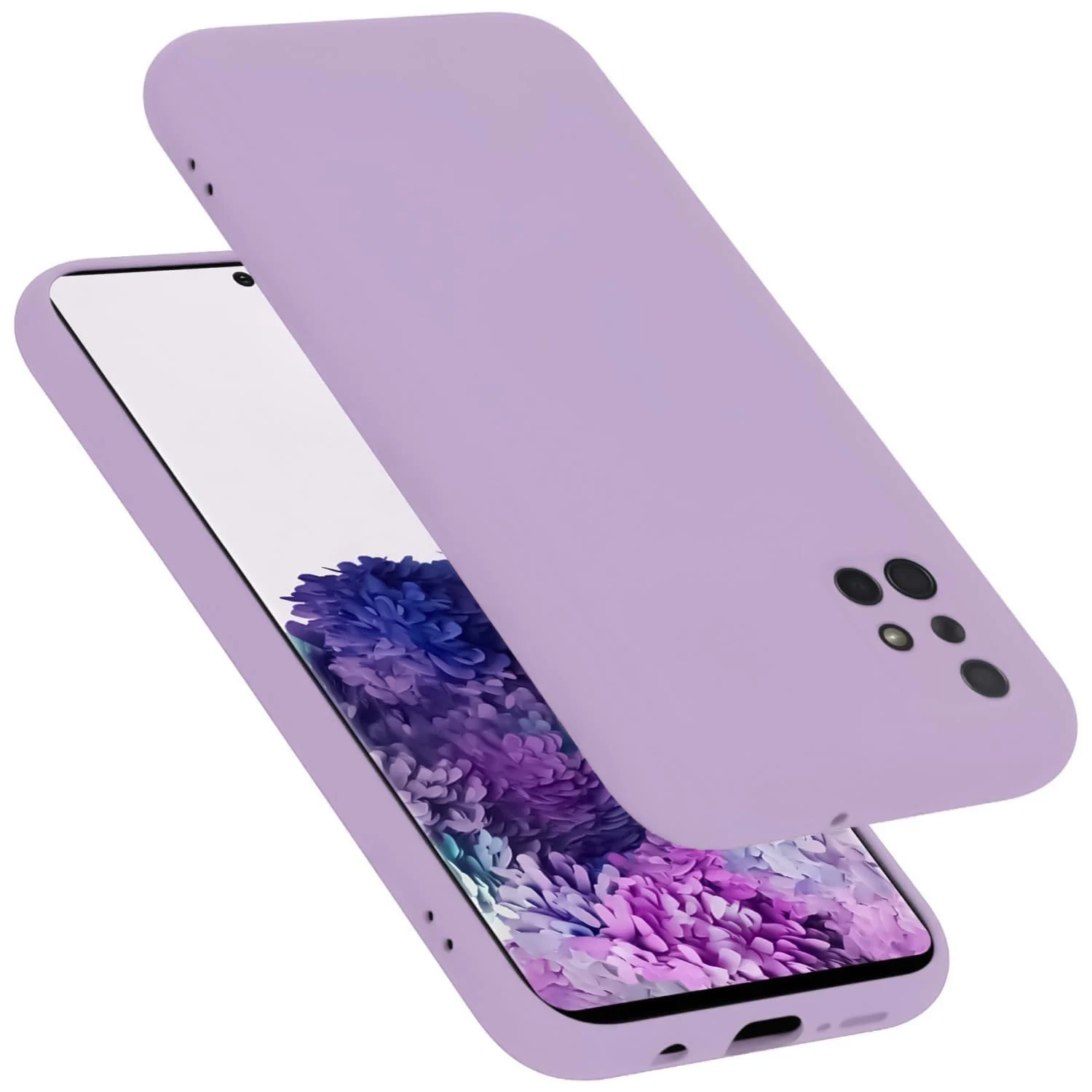 DL3 Mobilak Silicone Protective Case for Samsung Galaxy A71, Shock-absorbing protection, Scratch-resistant surface, Soft microfiber lining - Lavender
