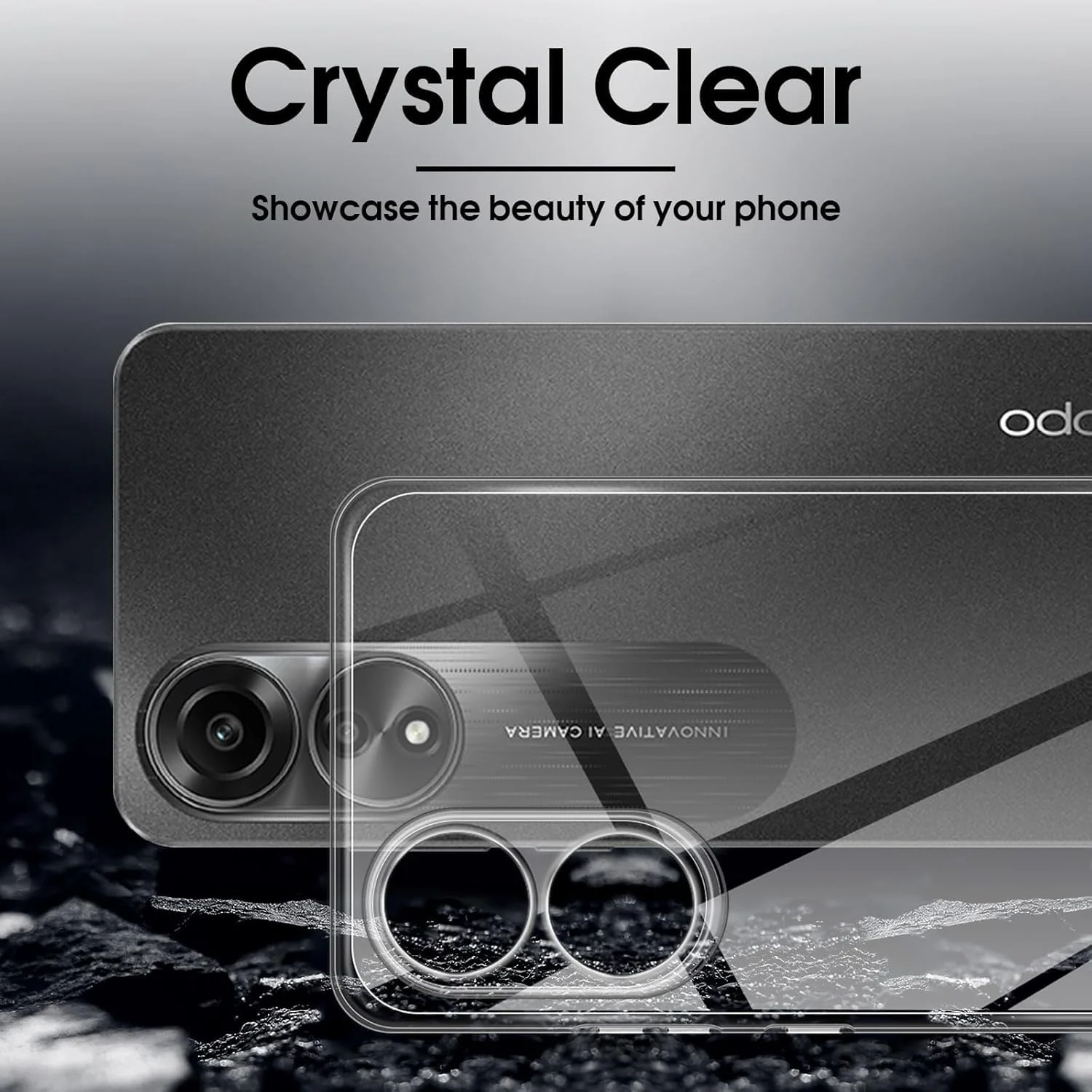 Mobigon Case Compatible with OPPO A78 4G, Case Crystal Soft TPU Gel Case Flexible Silicone Anti-Scratch Camera Protection TPU Cover - Clear