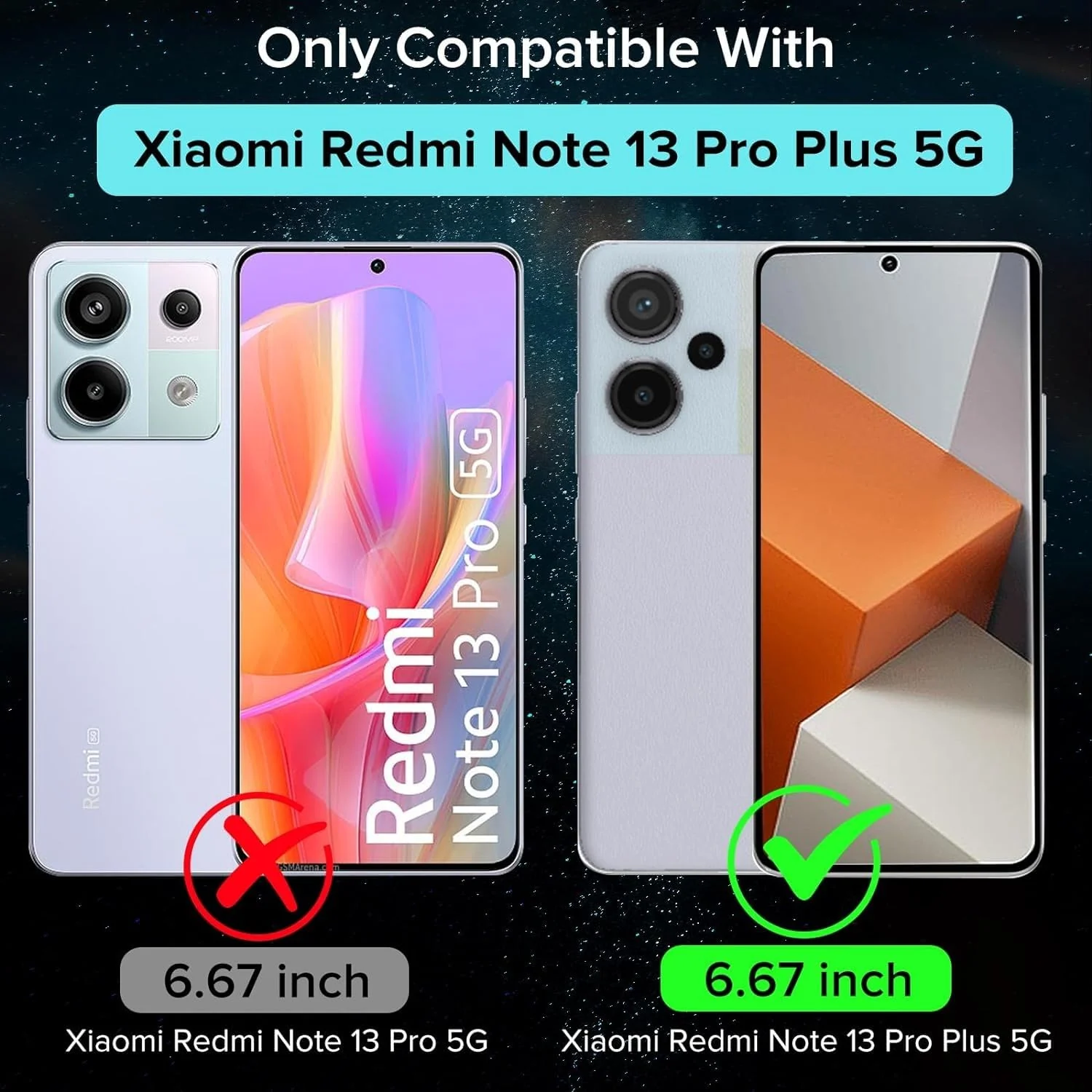 DL3 Mobilak Case Compatible with Xiaomi Redmi Note 13 Pro Plus 5G (Not for Note 13 Pro 5G), Cover Silicone TPU Gorilla Anti-shock Protector Camera Shockproof Corners - Clear