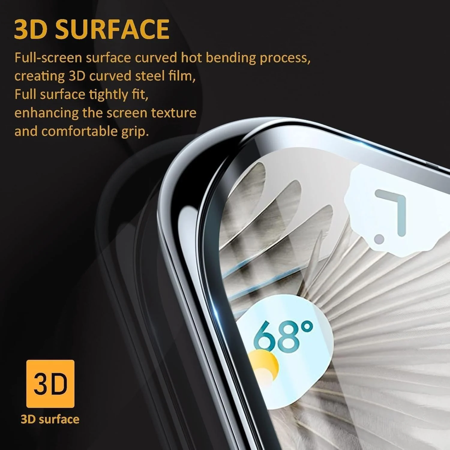 DL3 Mobilak Screen Protector for Google Pixel 7 Pro, Tempered Glass Screen Premium HD Protective, Scratch Resistant, NO-Bubble, 9H Hardness, Full Coverage Film - Clear