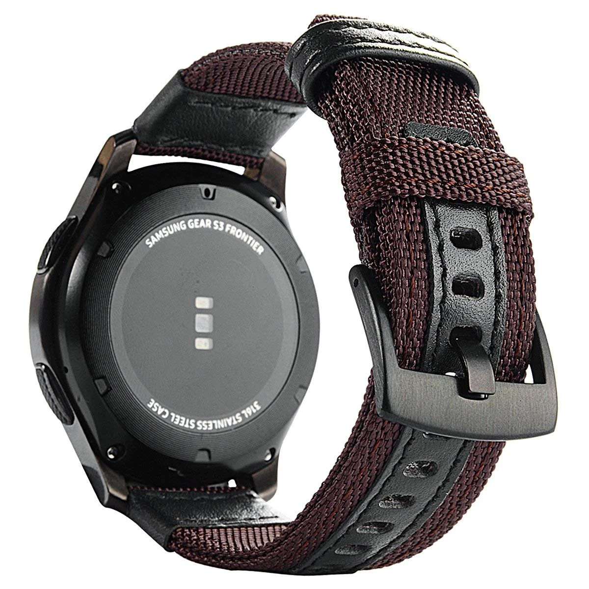 Samsung Galaxy Watch 3 45MM / Galaxy 46MM / Gear S3 / Huawei GT3 / GT2E / GT 46MM / GT2 Pro / Magic Watch2 / Amazfit GTR 2 / 3 / 4 — DL3 Mobilak Nylon Sports Bands with Leather 22MM Strap For Samsung galaxy watch 3 45mm /galaxy 46mm/Gear S3/Huawei GT3 46MM/GT2E/GT 46mm/GT2 Pro/GT2 46MM/ Magic Watch2 46mm/Amazfit GTR 2/3/4