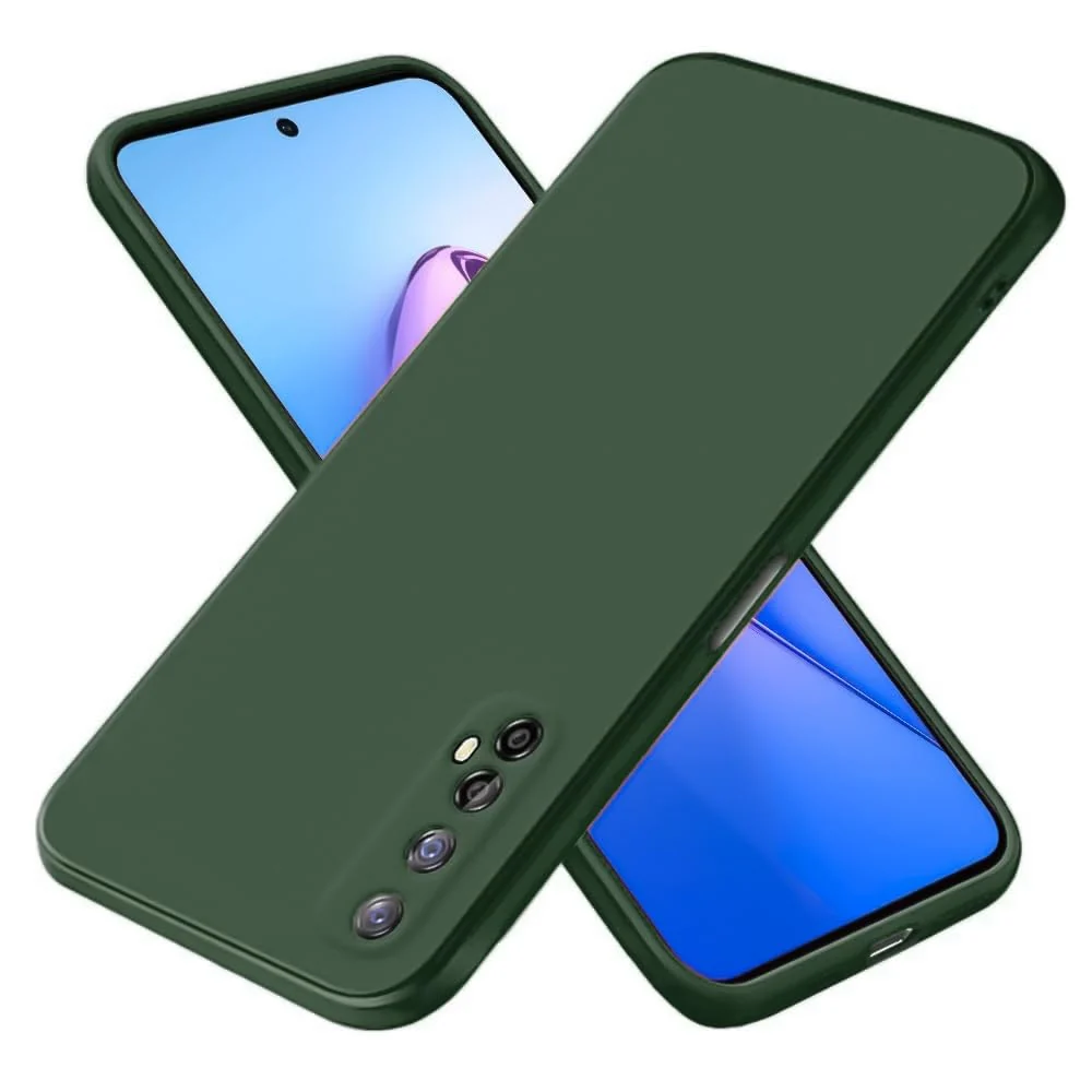 Dl3 Mobilak Realme 7 Case, Soft Flexible Liquid Silicone Gel Rubber Bumper Cover, Full Body Shockproof Protective Phone Case (Blue 2)