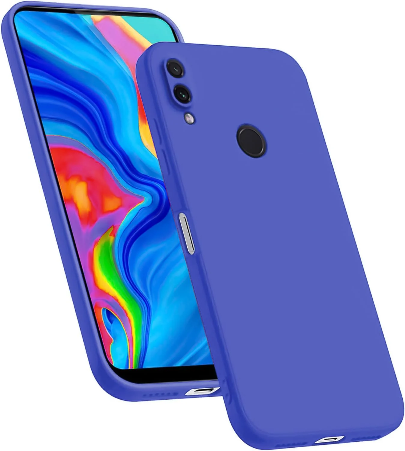 Dl3 Mobilak Xiaomi Redmi Note 7 / Note 7 Pro Case,Soft Flexible Silicone Gel Rubber Bumper Cover,Full Body Shockproof Protective Phone Case (Win Red)