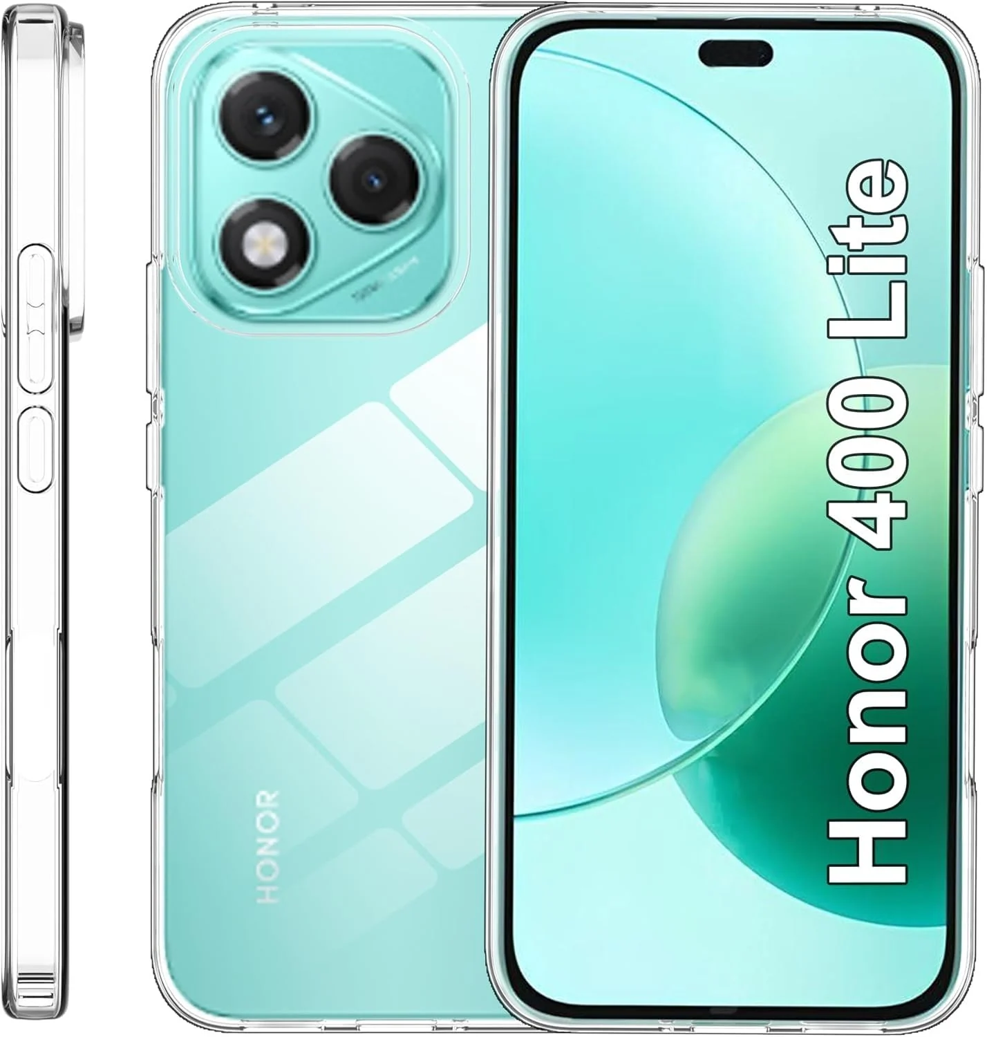 DL3 Mobilak Case Compatible with Honor 400 Lite 5G, Case Crystal Soft TPU Gel Case Flexible Silicone Anti-Scratch Camera Protection TPU Cover - Clear