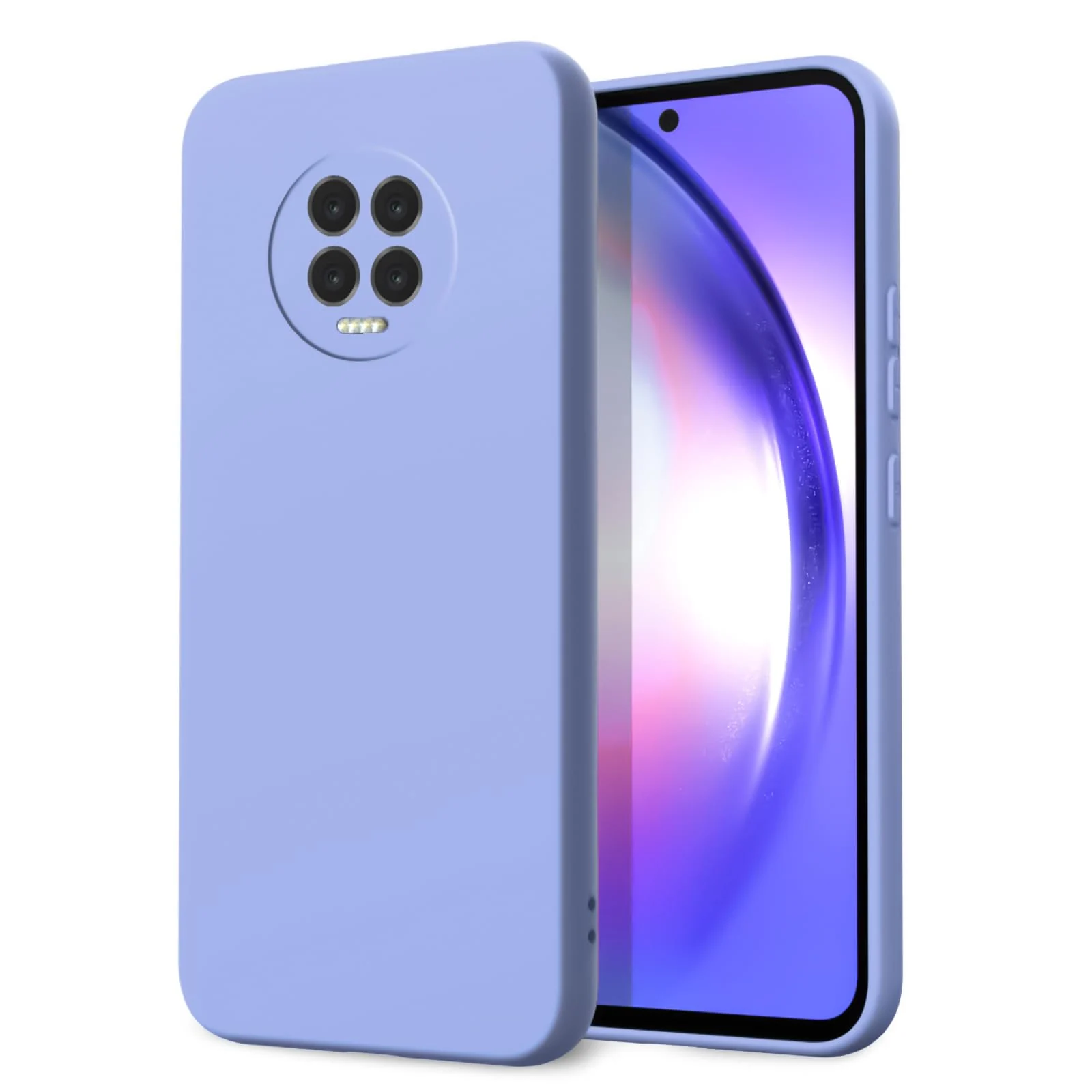 Dl3 Mobilak Infinix Note 7 Case,Soft Flexible Silicone Gel Rubber Bumper Cover,Slim Fit Full Body Shockproof Protective Phone Case (Light Purple)