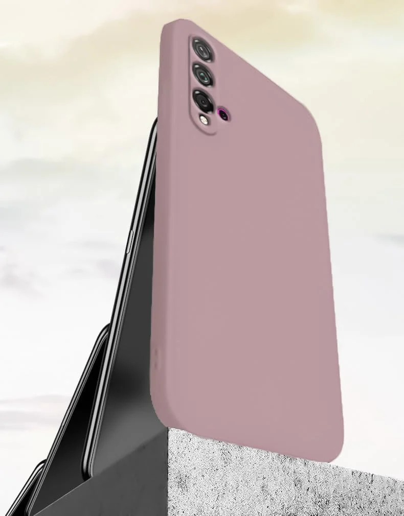 DL3 Mobilak Liquid Silicone Case for Huawei nova 5T, Shock-absorbing protection, Scratch-resistant surface, Soft microfiber lining - Cashmere