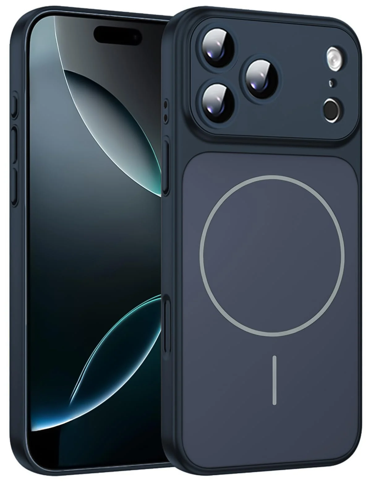 Mobigon Premium Liquid Silicone Case for iPhone 17 Pro Max, Compatible with MagSafe, Built-in Camera Protection, Glossy Back Design, Shockproof Soft Protective Phone Cover