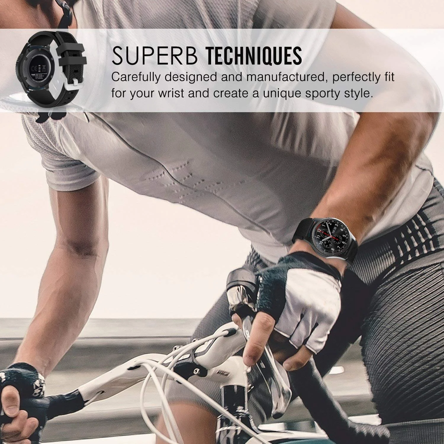 DL3 Mobilak Silicone Sport Band 22MM Xiaomi Redmi Watch 5 Active/5 Lite/Samsung Galaxy Watch 46mm/Watch 3 45mm/Gear S3/Huawei watch (GT6 GT5 GT4 GT3 GT2 GT 46MM)/GT2E/GT5 Pro/GT 6 Pro/Amazfit GTR 3/4 - A-black