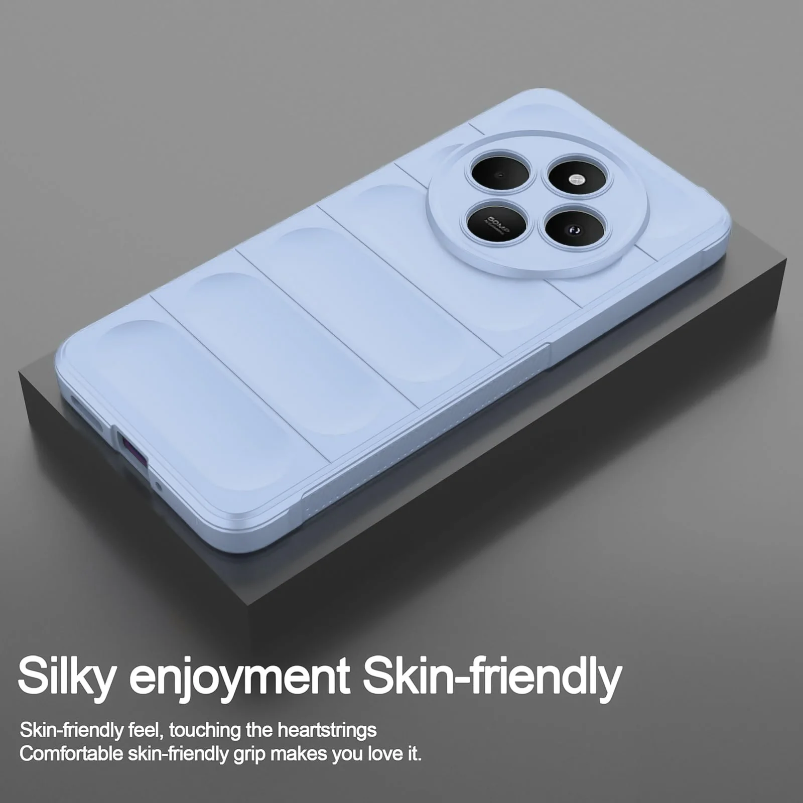 DL3 Mobilak Soft Silicone Protective Case for Xiaomi Redmi 14C 4G / Poco C75 with Camera Protection - Baby Blue